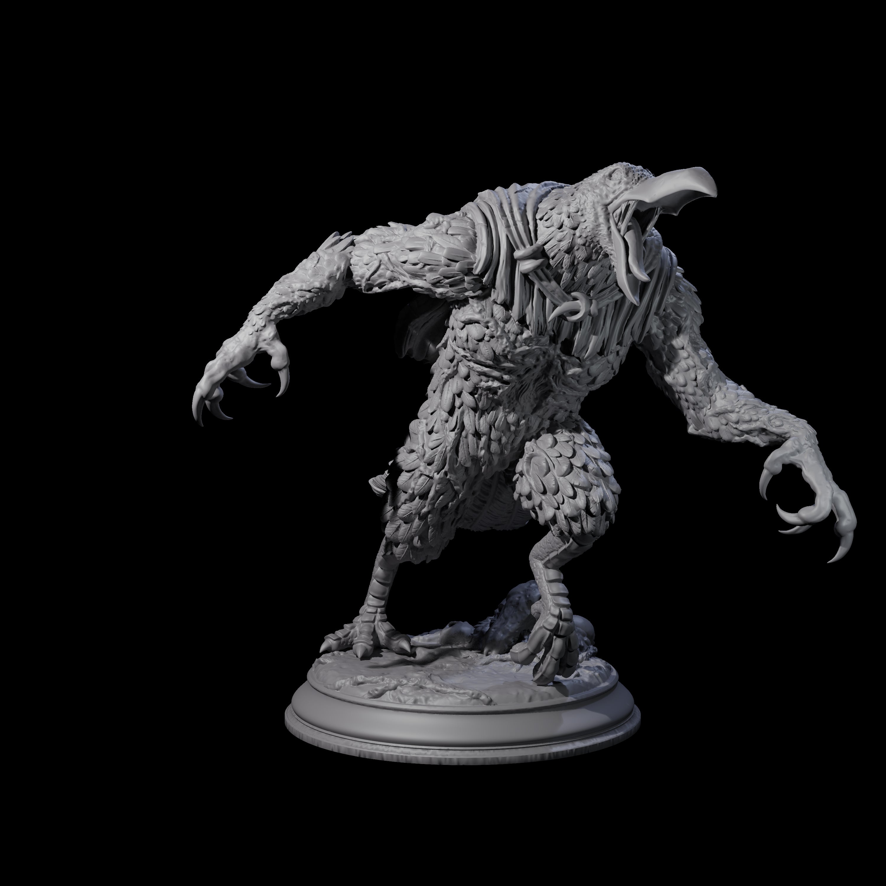 Mutated Kenku A Miniature for Dungeons and Dragons, Pathfinder or other TTRPGs