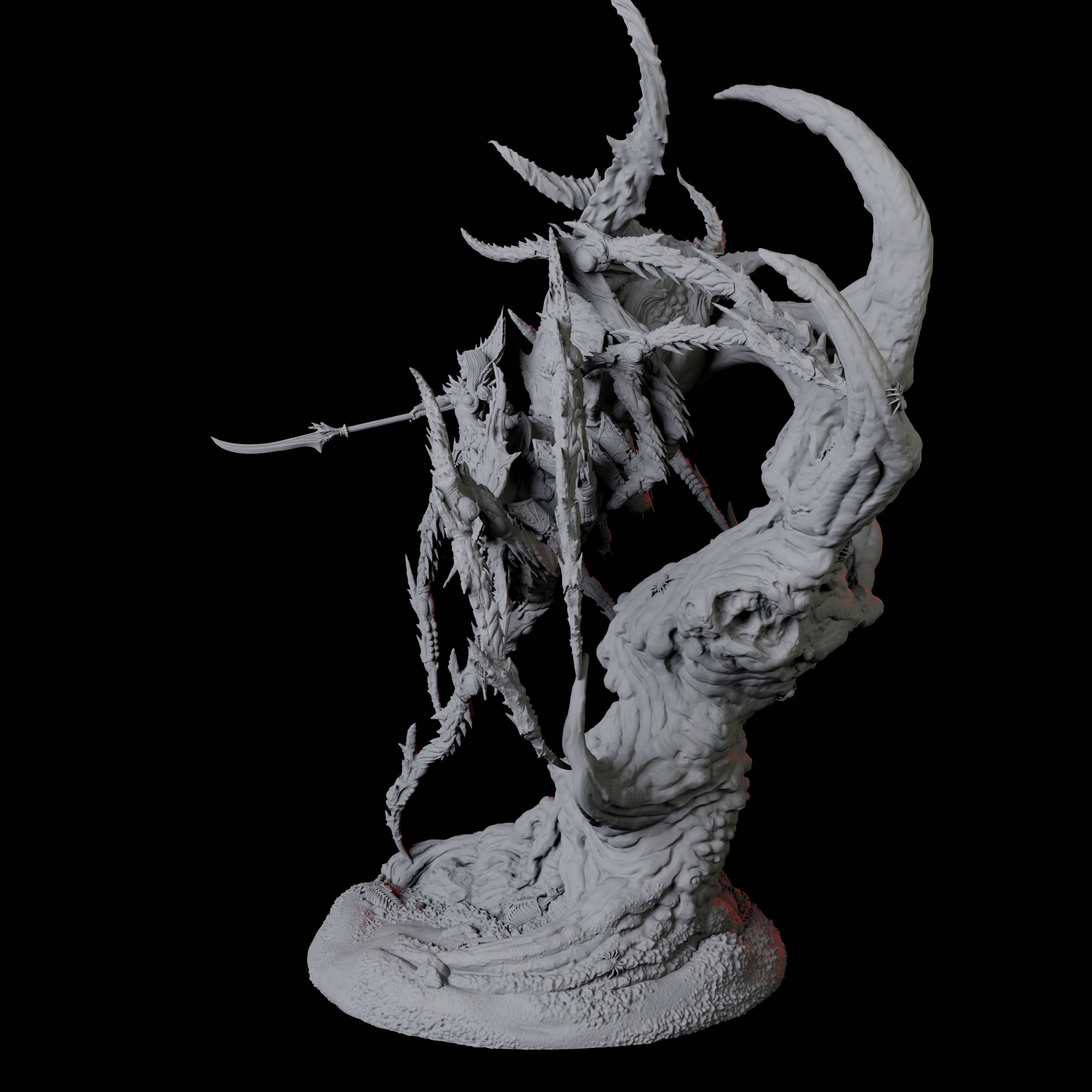 Mutated Lolth, Queen of Spiders Miniature for Dungeons and Dragons, Pathfinder or other TTRPGs