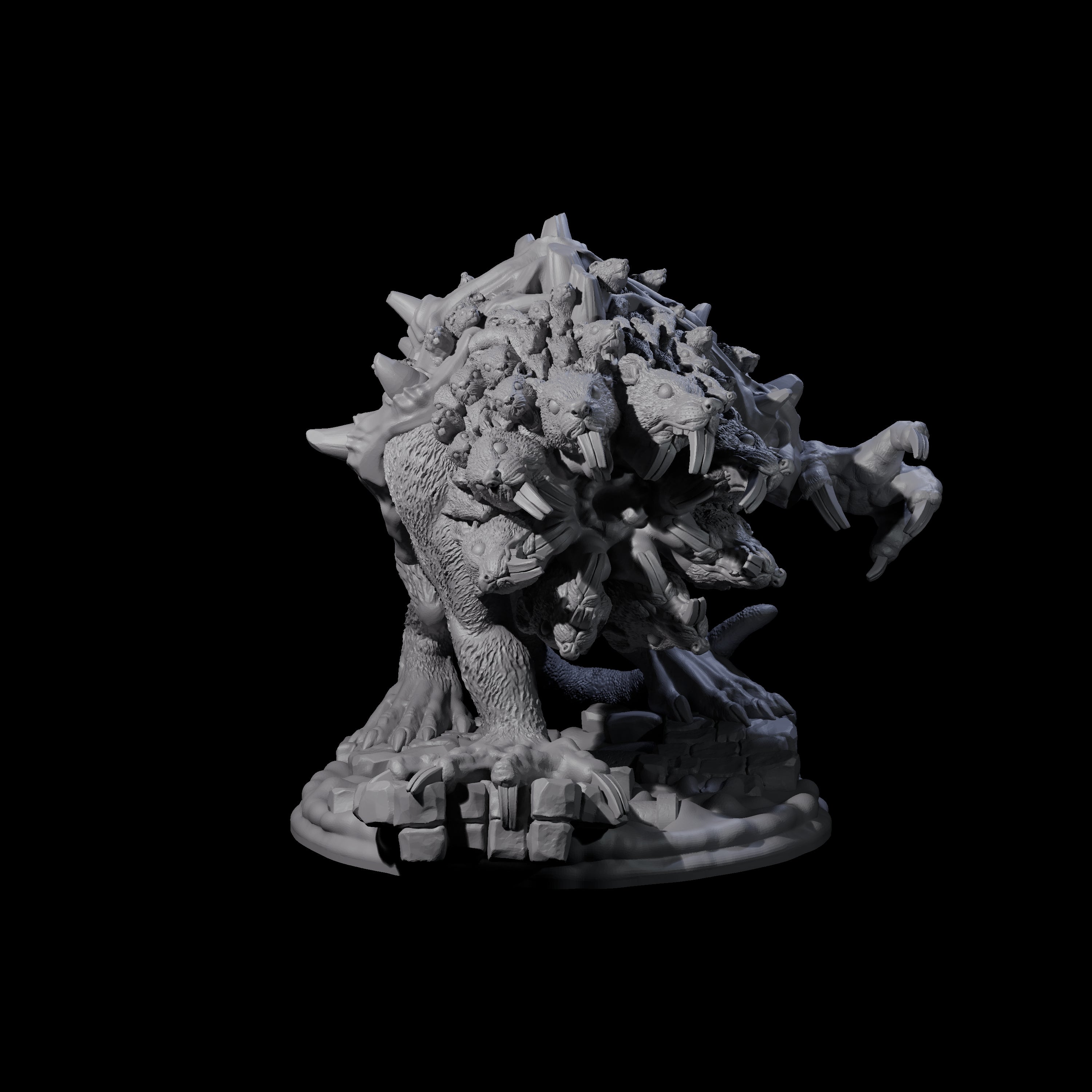 Mutated Ratking Thing Miniature for Dungeons and Dragons, Pathfinder or other TTRPGs