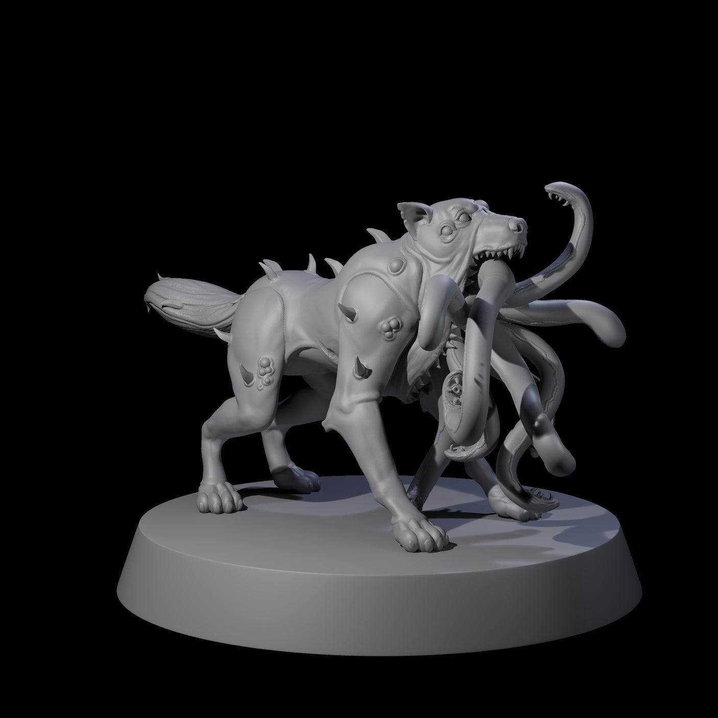 Mutated Tentacle Dog Miniature for Dungeons and Dragons, Pathfinder or other TTRPGs