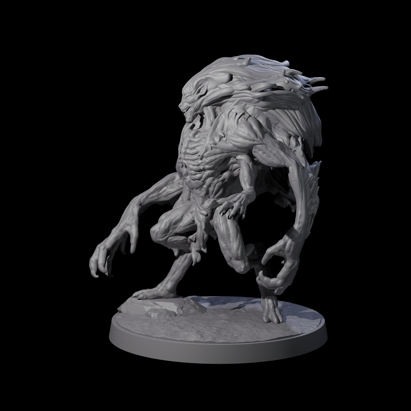 Mutated Wyrmspawn B Miniature for Dungeons and Dragons, Pathfinder or other TTRPGs