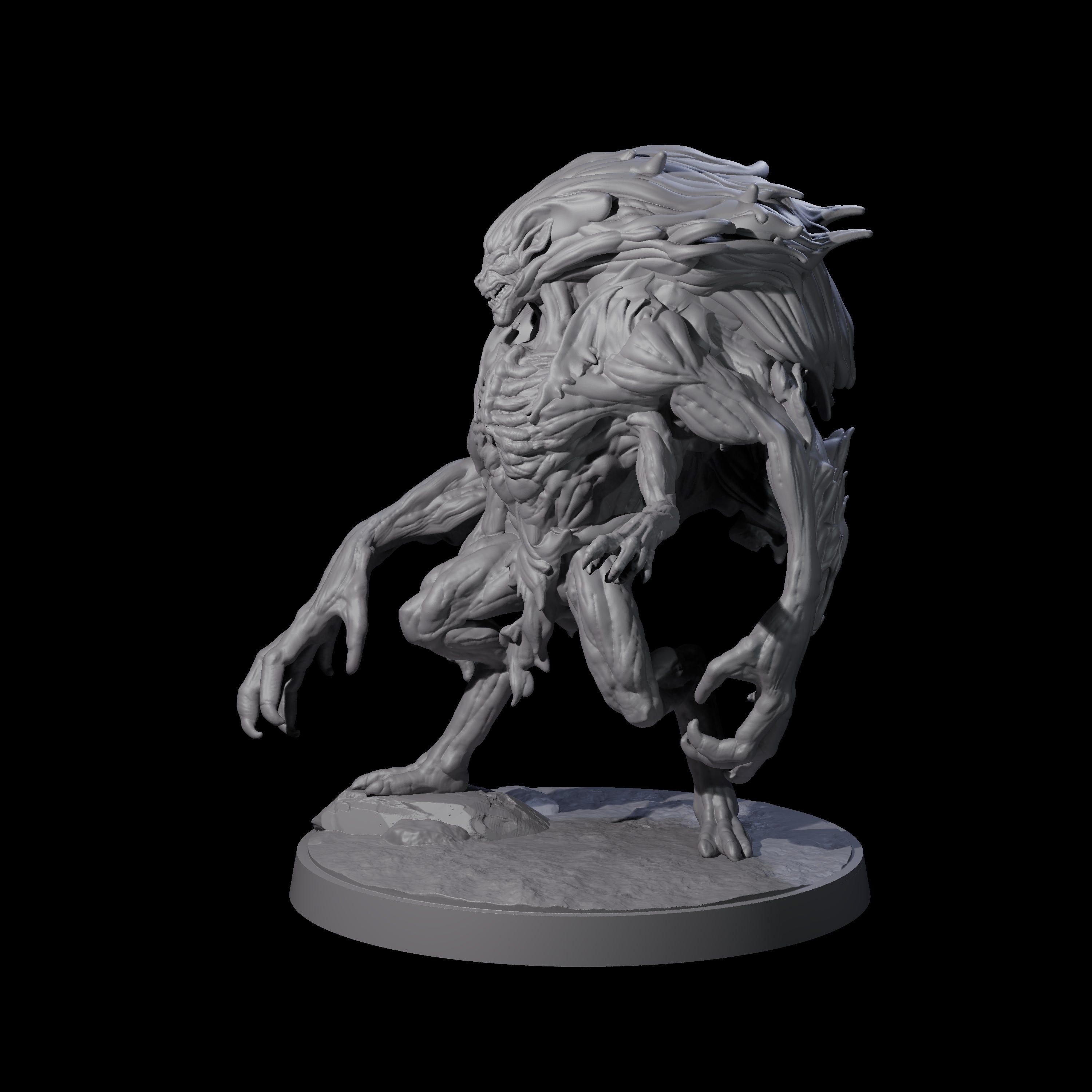 Mutated Wyrmspawn B Miniature for Dungeons and Dragons, Pathfinder or other TTRPGs