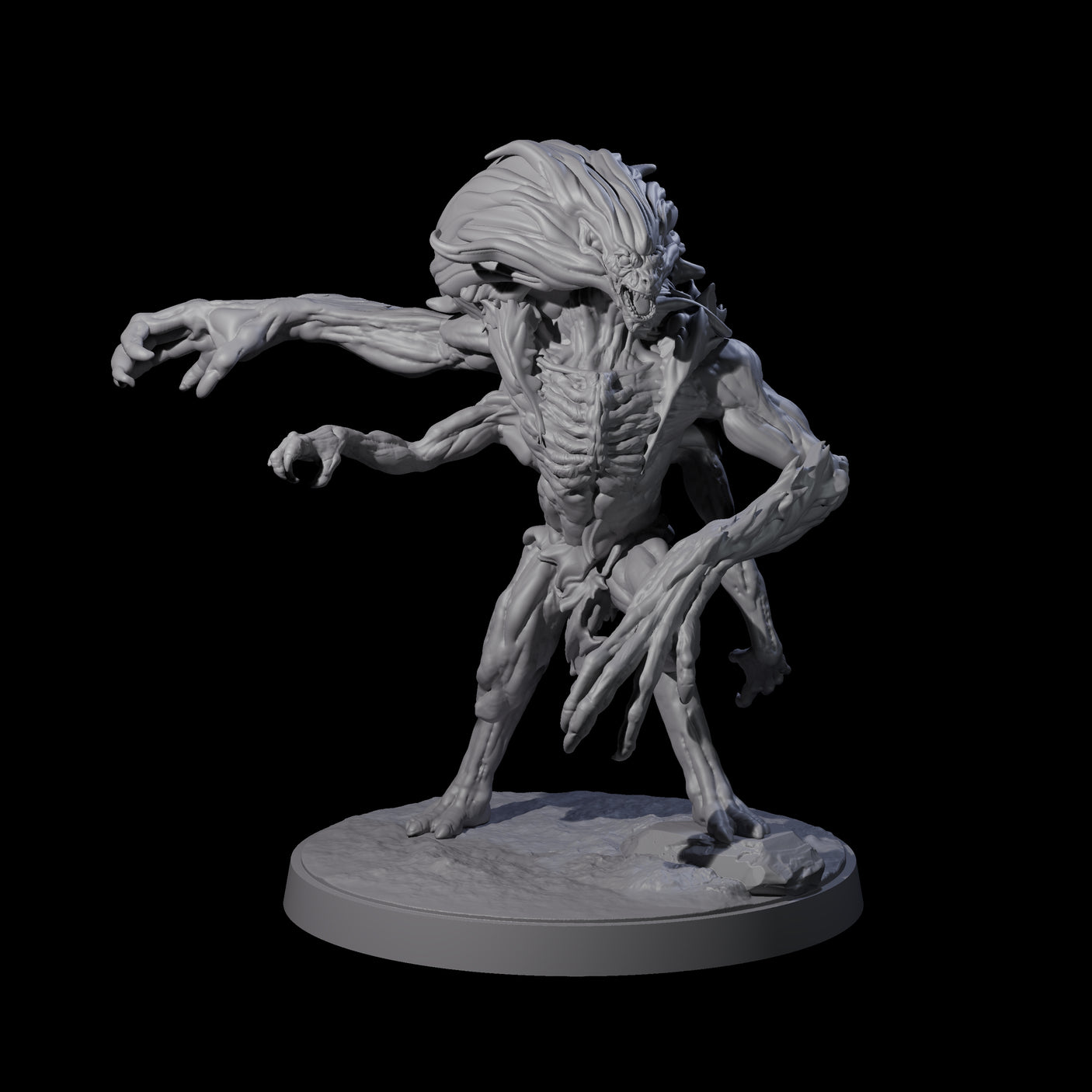 Mutated Wyrmspawn C Miniature for Dungeons and Dragons, Pathfinder or other TTRPGs