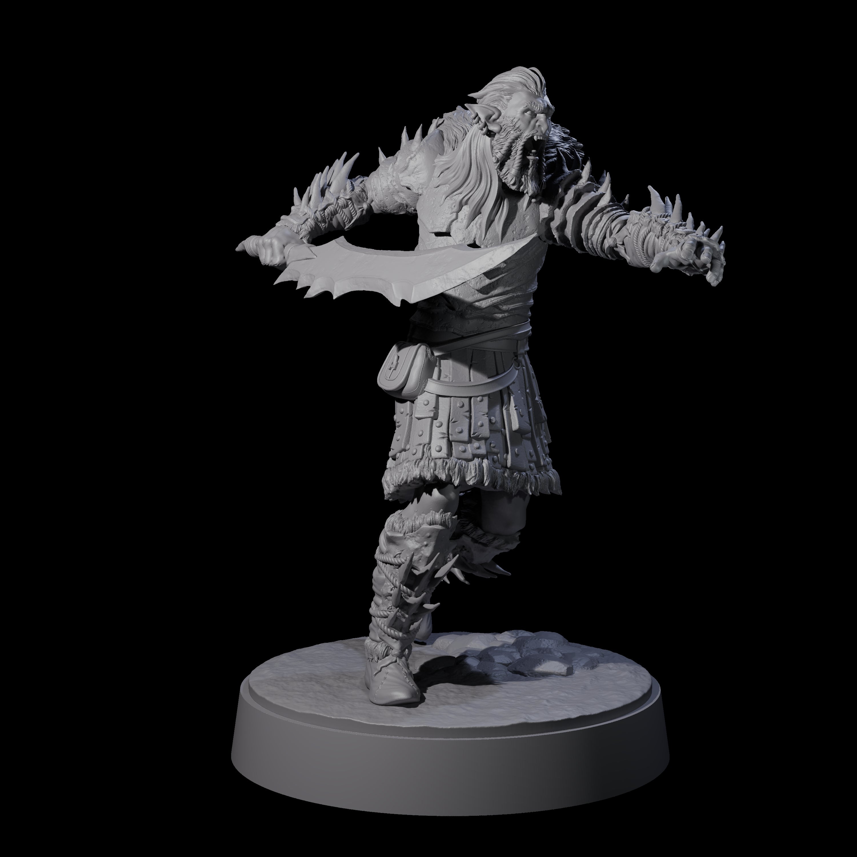 Mutton Chops Hobgoblin C Miniature for Dungeons and Dragons, Pathfinder or other TTRPGs