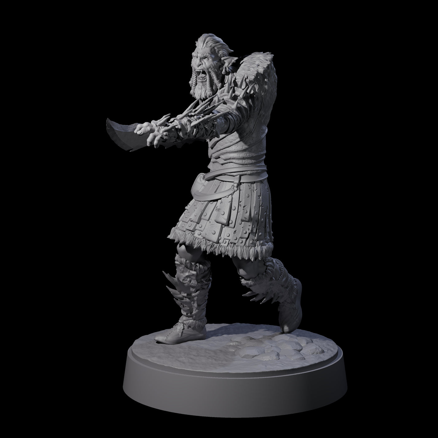 Mutton Chops Hobgoblin C Miniature for Dungeons and Dragons, Pathfinder or other TTRPGs