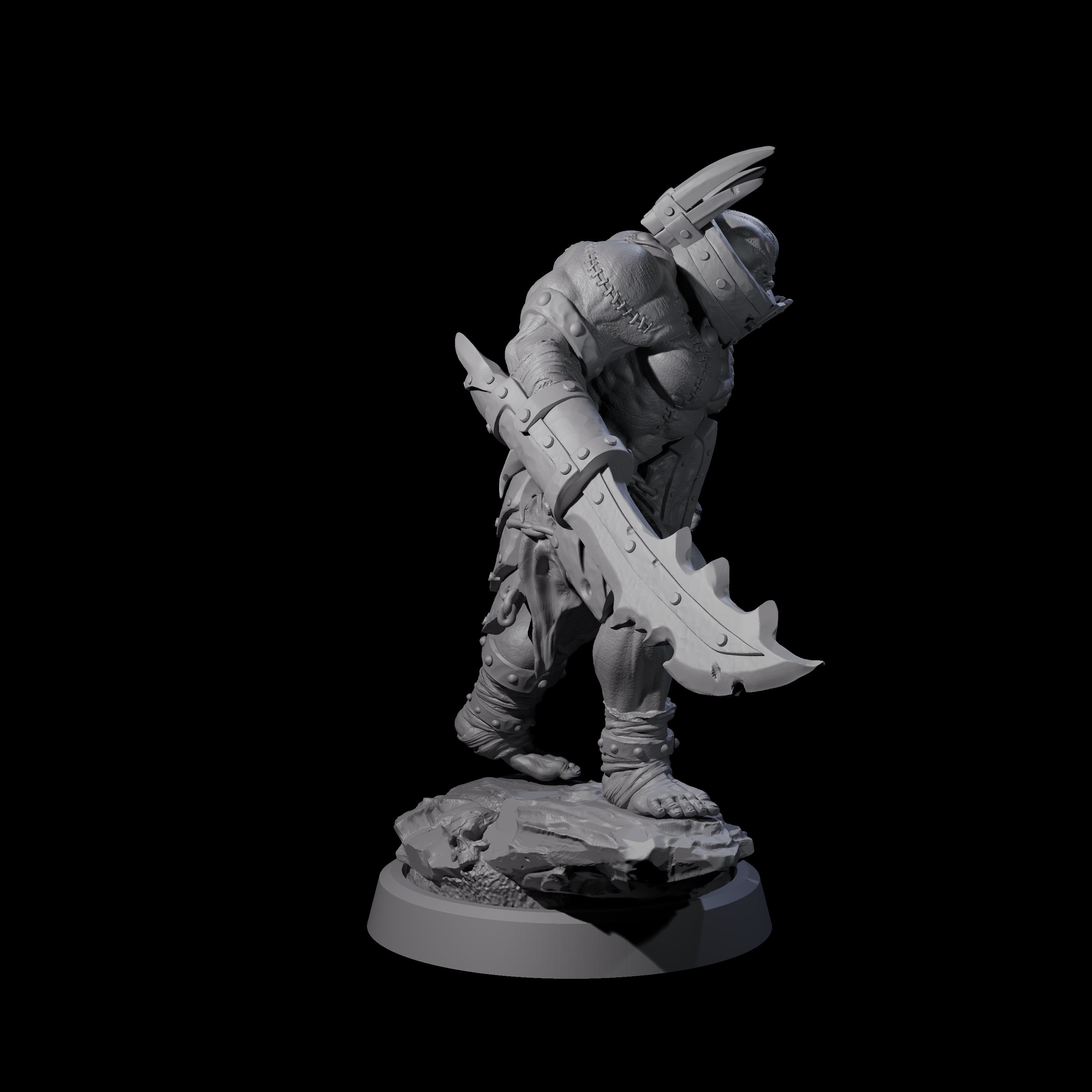 Muzzled Orc Pit Fighter Miniature for Dungeons and Dragons, Pathfinder or other TTRPGs