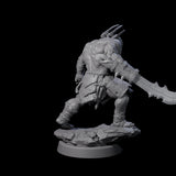 Muzzled Orc Pit Fighter Miniature for Dungeons and Dragons, Pathfinder or other TTRPGs