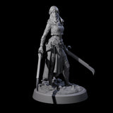Mysterious Desert Duel Wielding Swordswoman Miniature for Dungeons and Dragons, Pathfinder or other TTRPGs