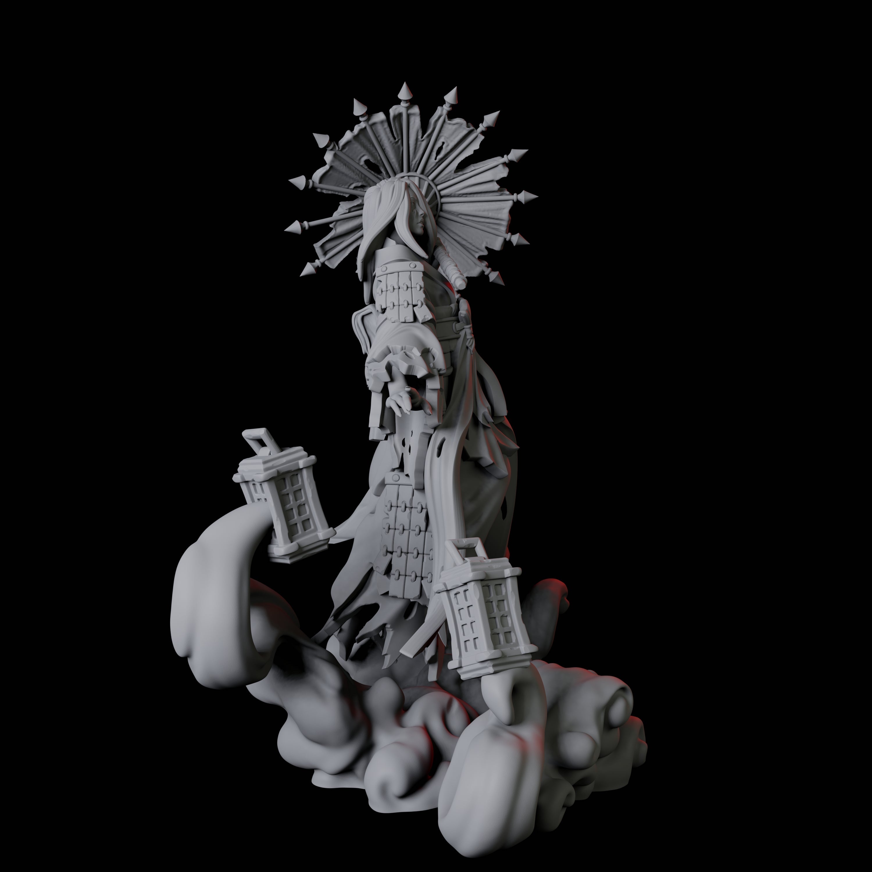 Mysterious Geisha Sorcerer A Miniature for Dungeons and Dragons, Pathfinder or other TTRPGs