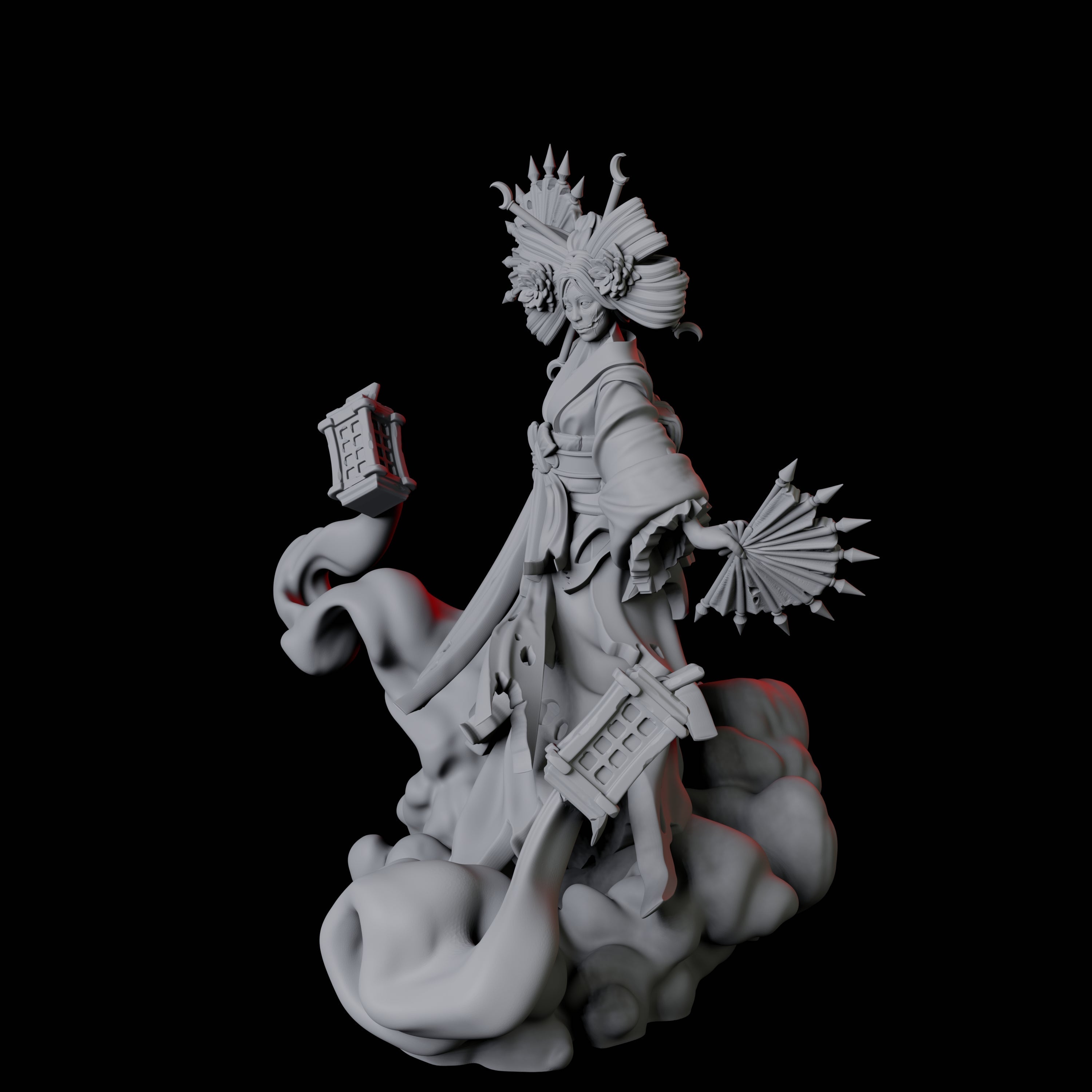 Mysterious Geisha Sorcerer B Miniature for Dungeons and Dragons, Pathfinder or other TTRPGs