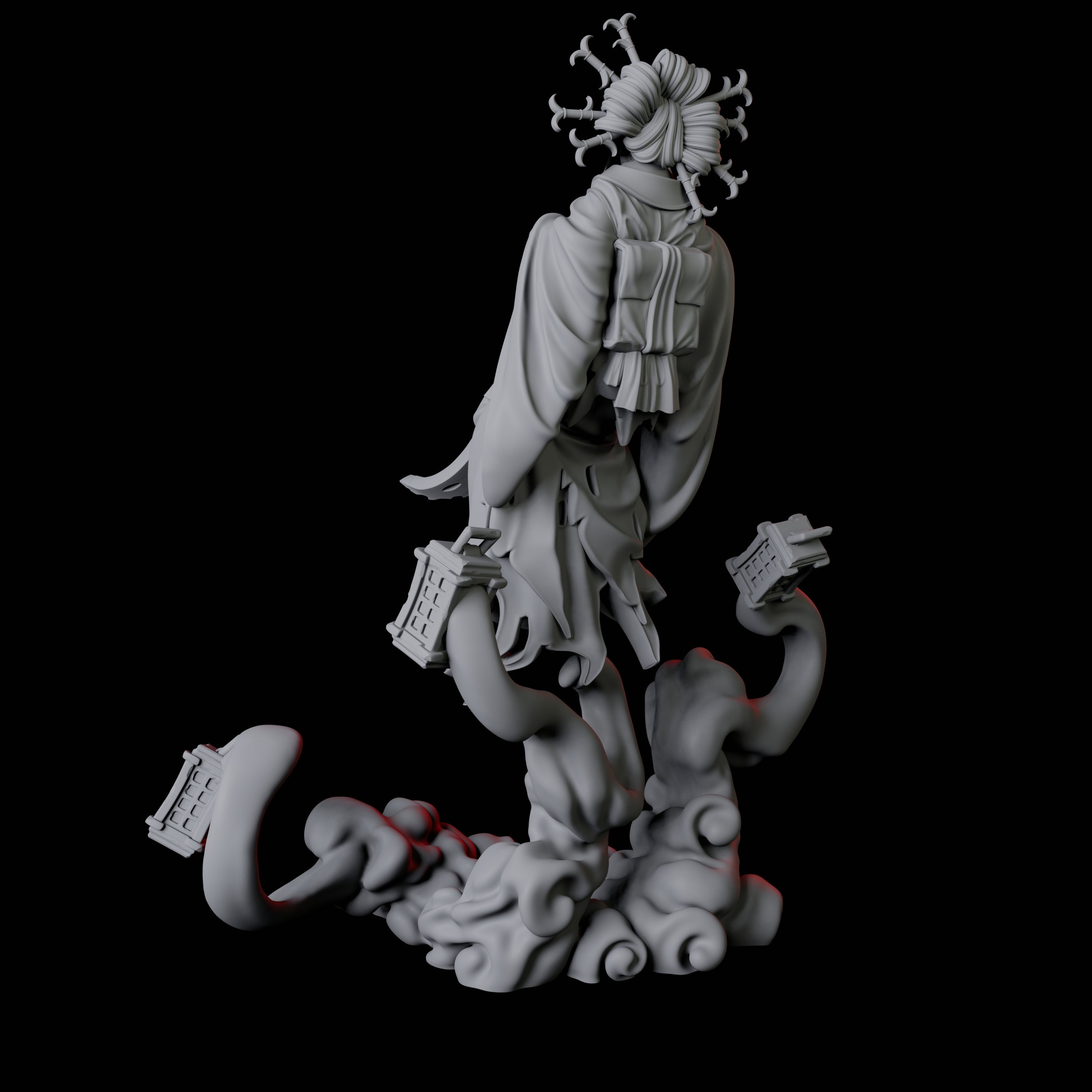 Mysterious Geisha Sorcerer C Miniature for Dungeons and Dragons, Pathfinder or other TTRPGs