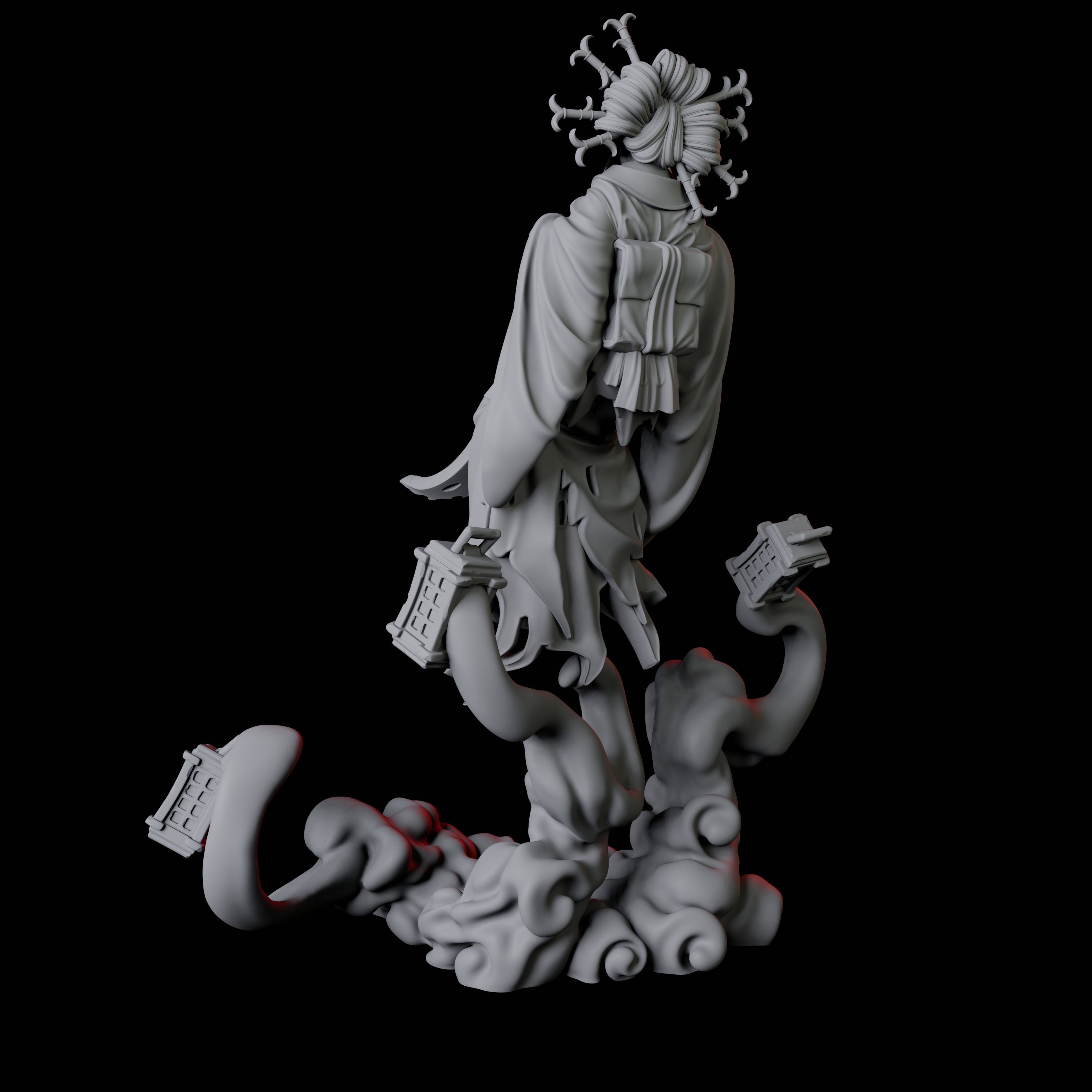 Mysterious Geisha Sorcerer C Miniature for Dungeons and Dragons, Pathfinder or other TTRPGs