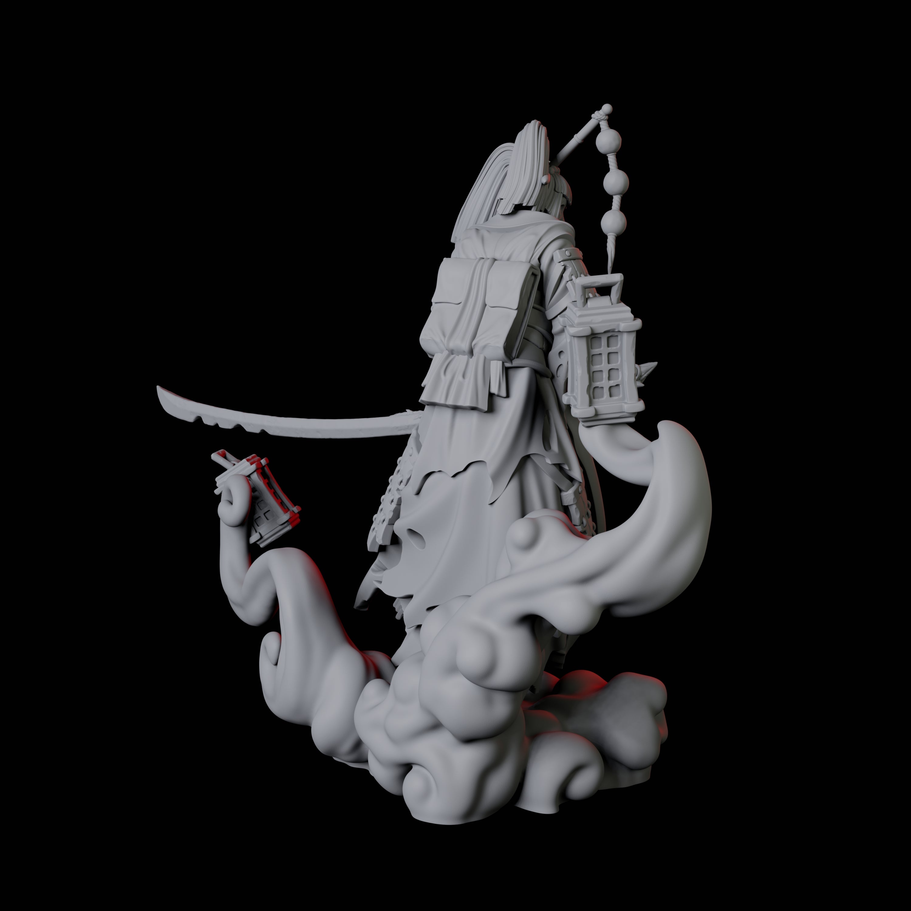 Mysterious Geisha Sorcerer D Miniature for Dungeons and Dragons, Pathfinder or other TTRPGs