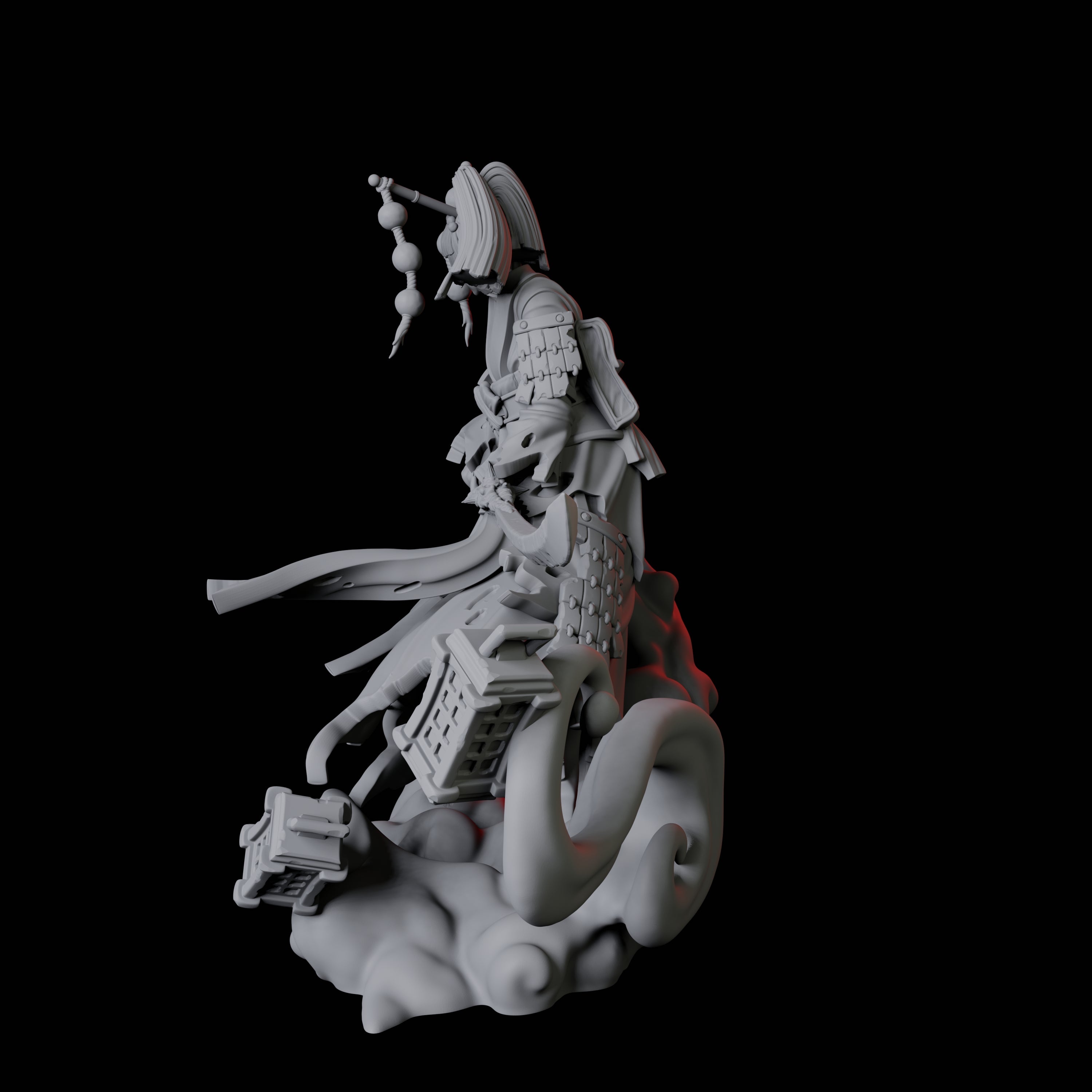 Mysterious Geisha Sorcerer D Miniature for Dungeons and Dragons, Pathfinder or other TTRPGs