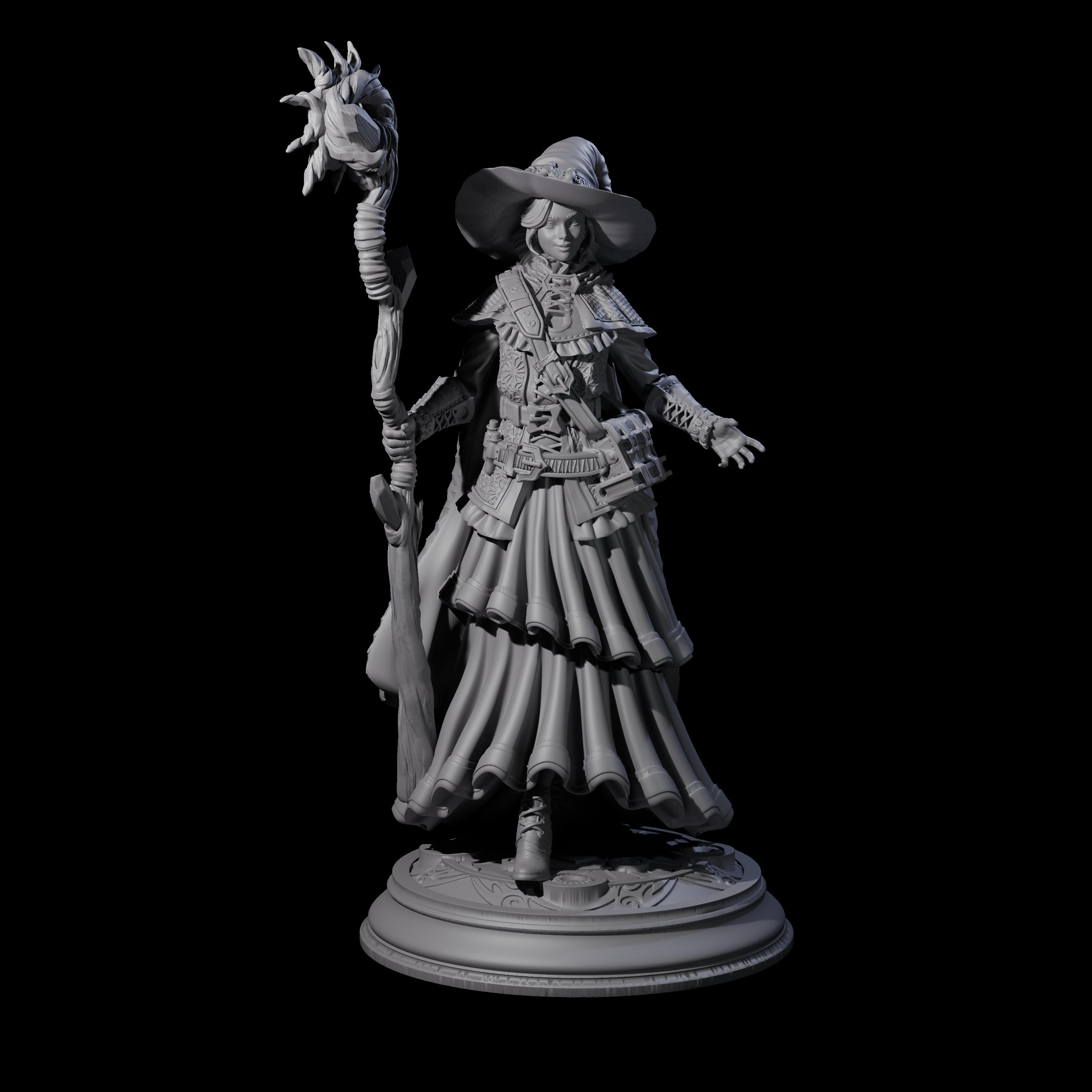Mysterious Witch Miniature for Dungeons and Dragons, Pathfinder or other TTRPGs