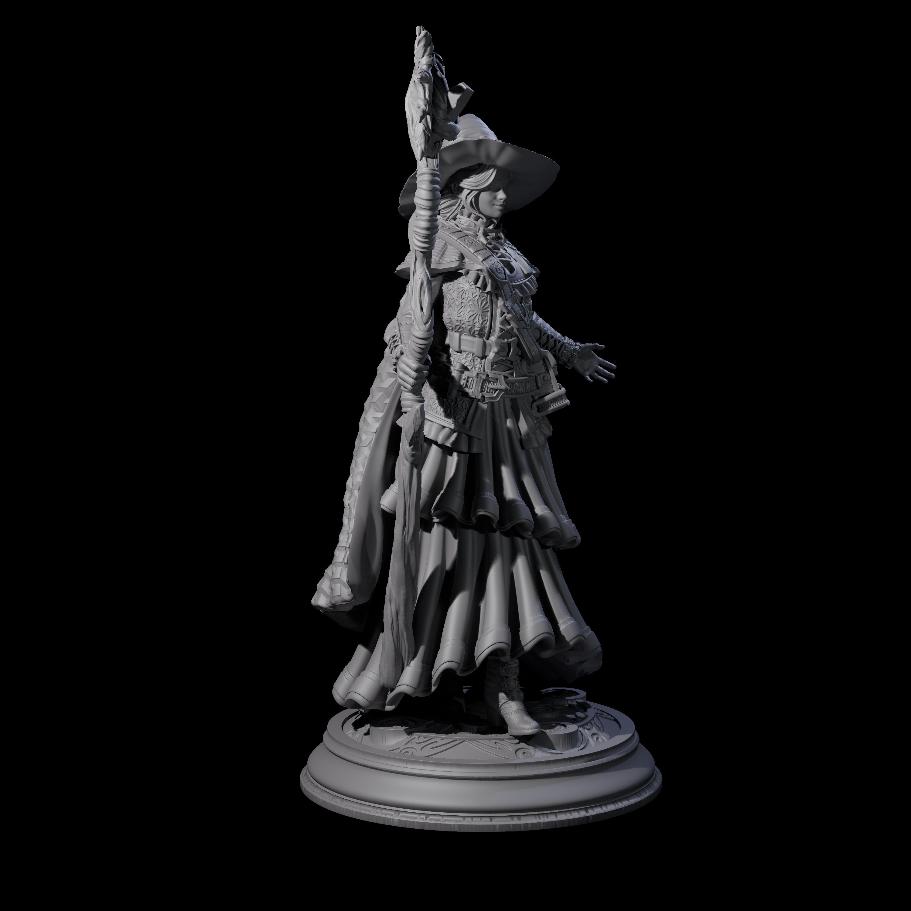 Mysterious Witch Miniature for Dungeons and Dragons, Pathfinder or other TTRPGs