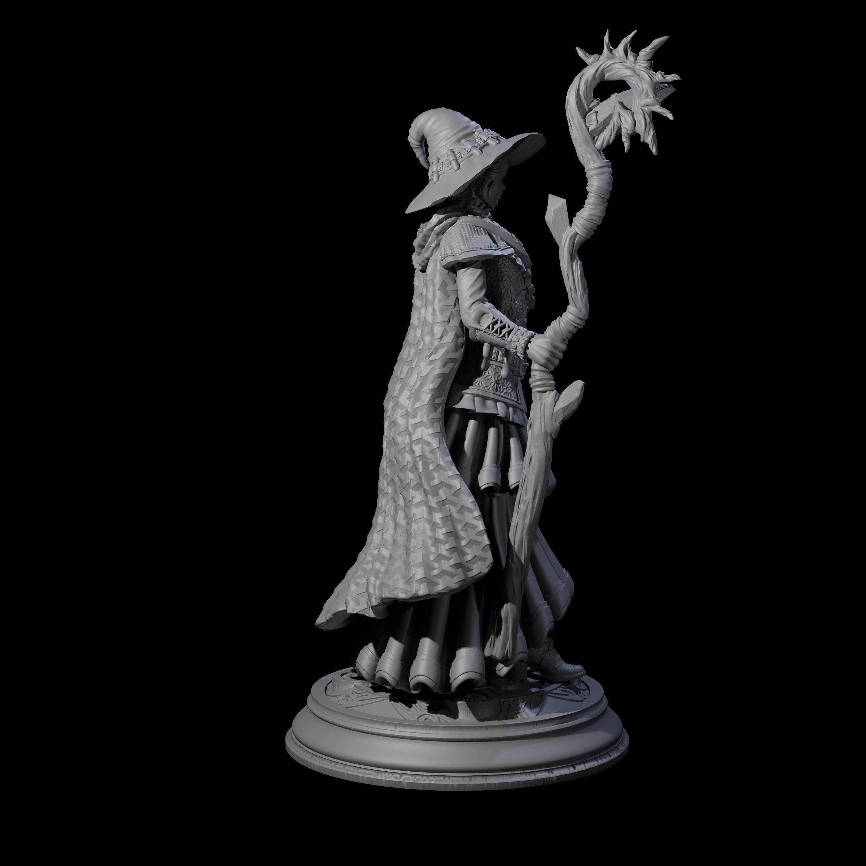 Mysterious Witch Miniature for Dungeons and Dragons, Pathfinder or other TTRPGs