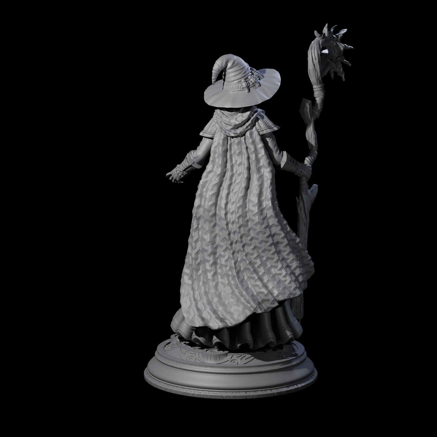 Mysterious Witch Miniature for Dungeons and Dragons, Pathfinder or other TTRPGs