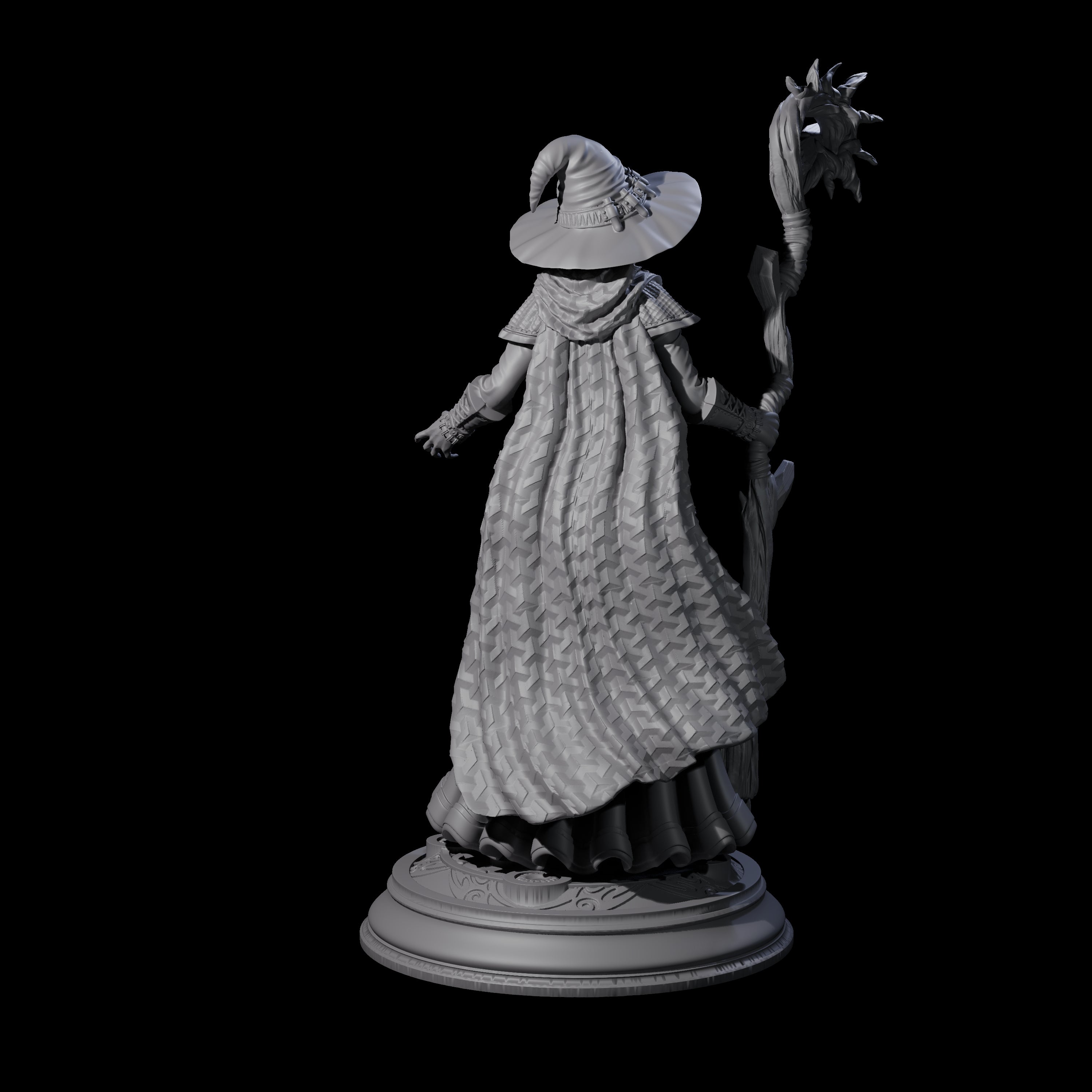 Mysterious Witch Miniature for Dungeons and Dragons, Pathfinder or other TTRPGs