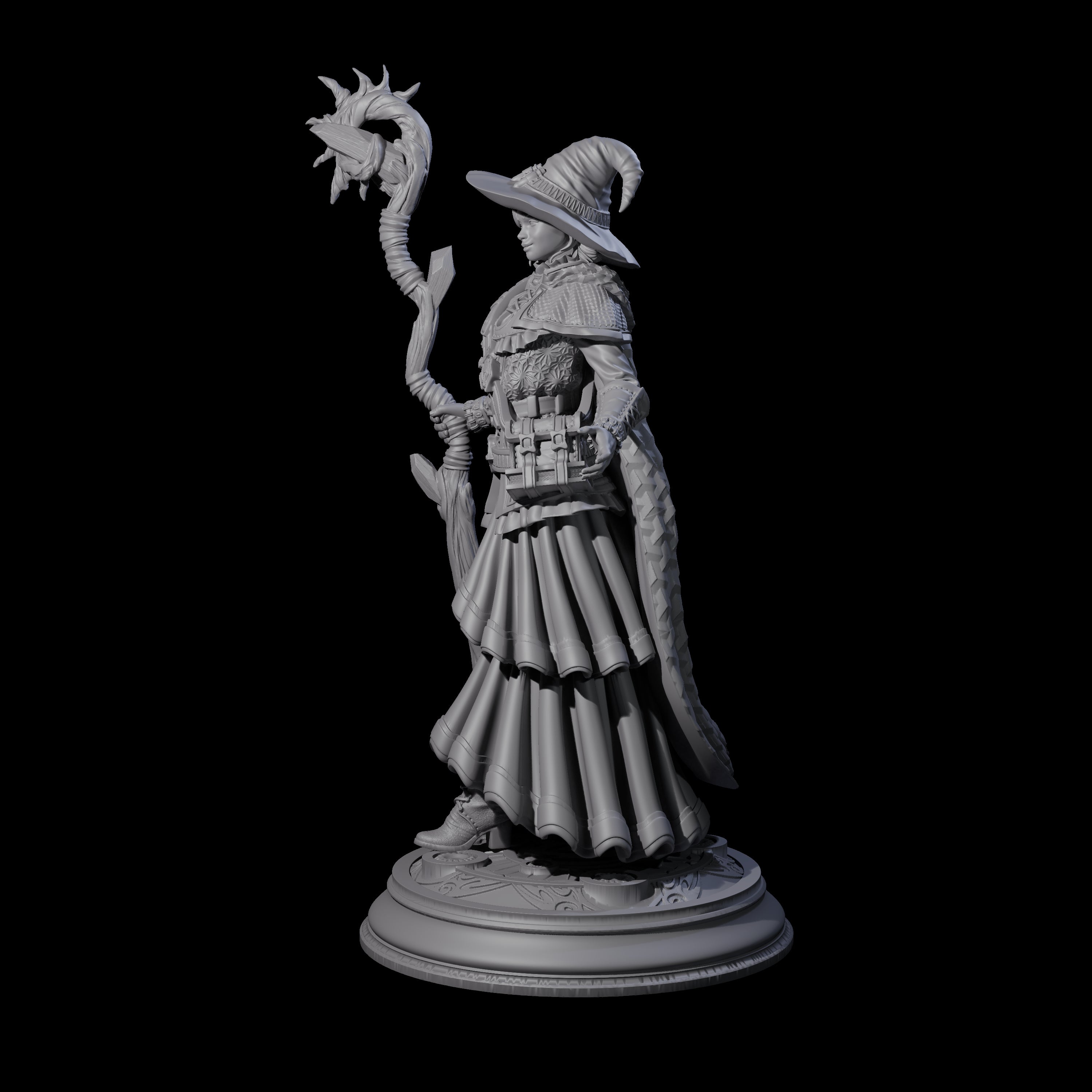 Mysterious Witch Miniature for Dungeons and Dragons, Pathfinder or other TTRPGs