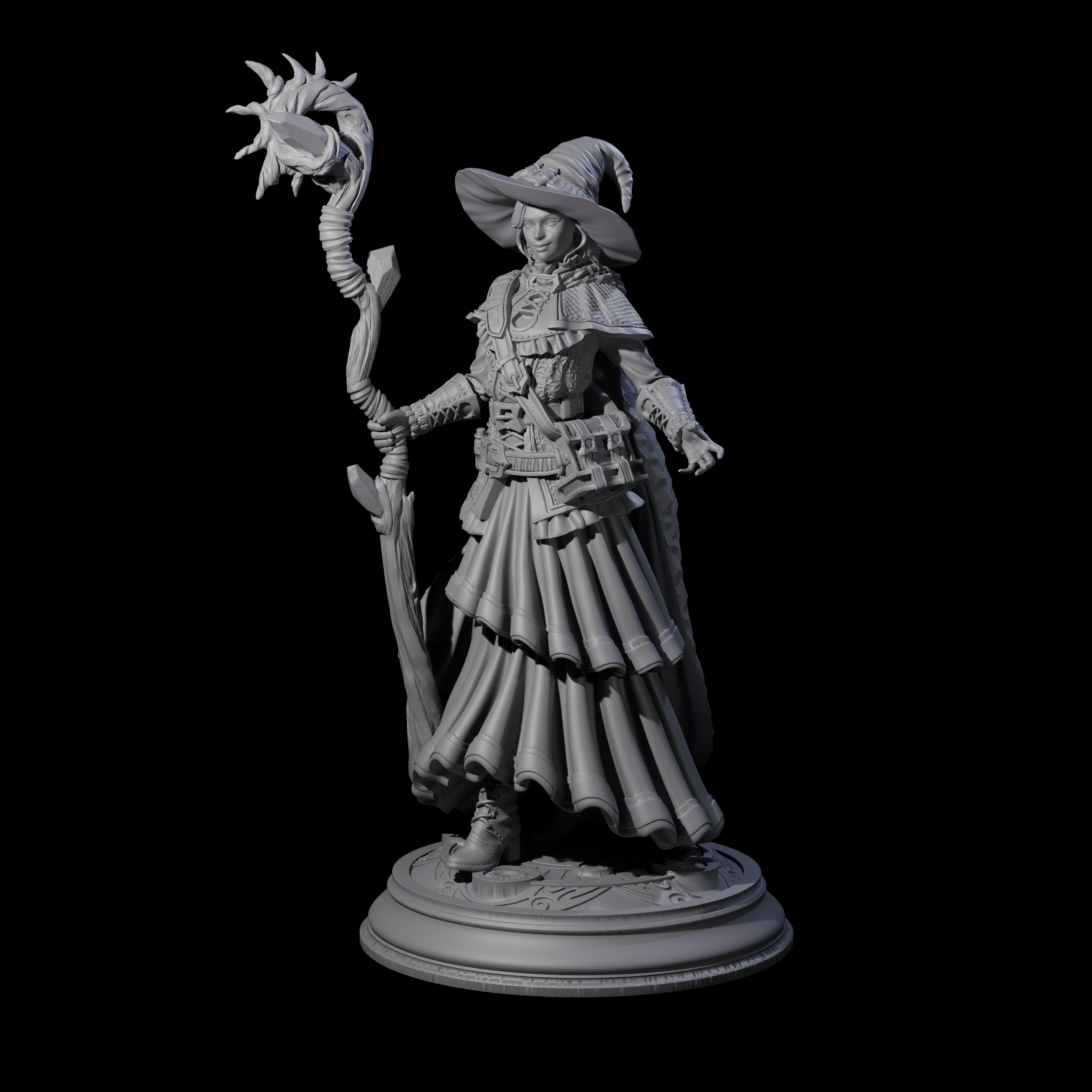 Mysterious Witch Miniature for Dungeons and Dragons, Pathfinder or other TTRPGs