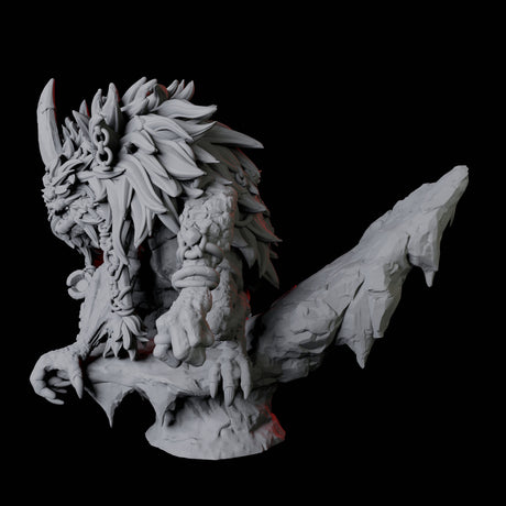 Mystic Boggard Swampseer Miniature for Dungeons and Dragons, Pathfinder or other TTRPGs