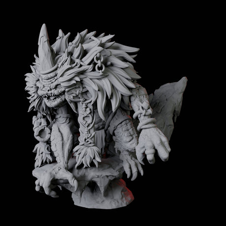 Mystic Boggard Swampseer Miniature for Dungeons and Dragons, Pathfinder or other TTRPGs