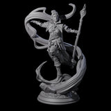 Mystic Elf Sorceress Miniature for Dungeons and Dragons, Pathfinder or other TTRPGs