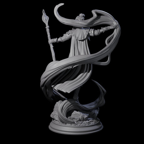 Mystic Elf Sorceress Miniature for Dungeons and Dragons, Pathfinder or other TTRPGs
