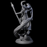Mystic Elf Sorceress Miniature for Dungeons and Dragons, Pathfinder or other TTRPGs