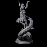 Mystic Elf Sorceress Miniature for Dungeons and Dragons, Pathfinder or other TTRPGs