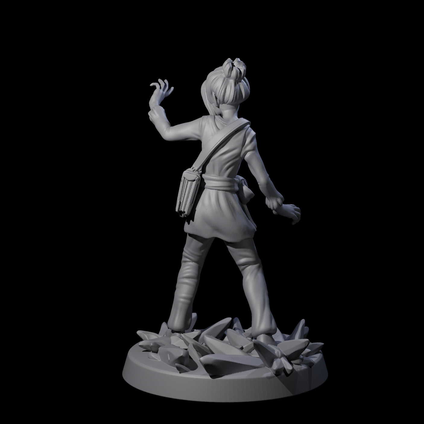 Mystical Human Crystal Wizard Miniature for Dungeons and Dragons, Pathfinder or other TTRPGs