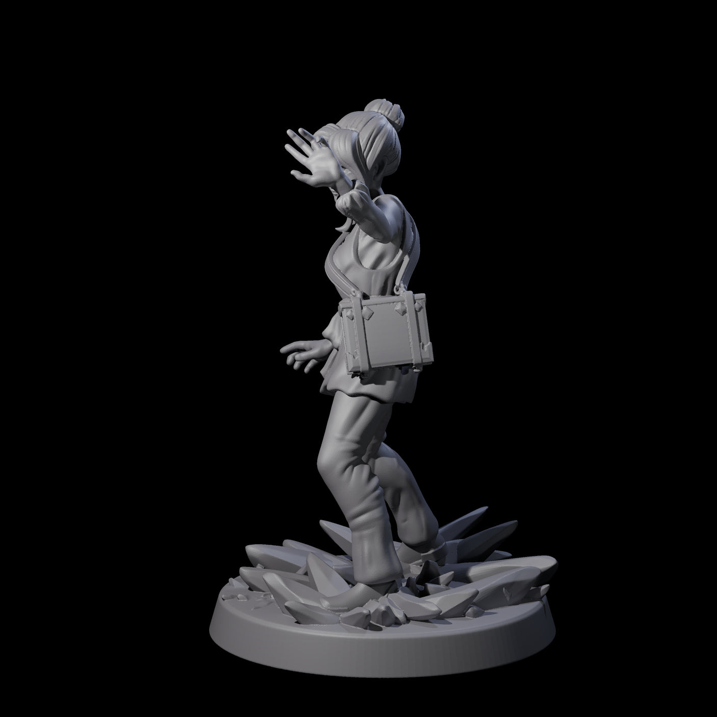 Mystical Human Crystal Wizard Miniature for Dungeons and Dragons, Pathfinder or other TTRPGs