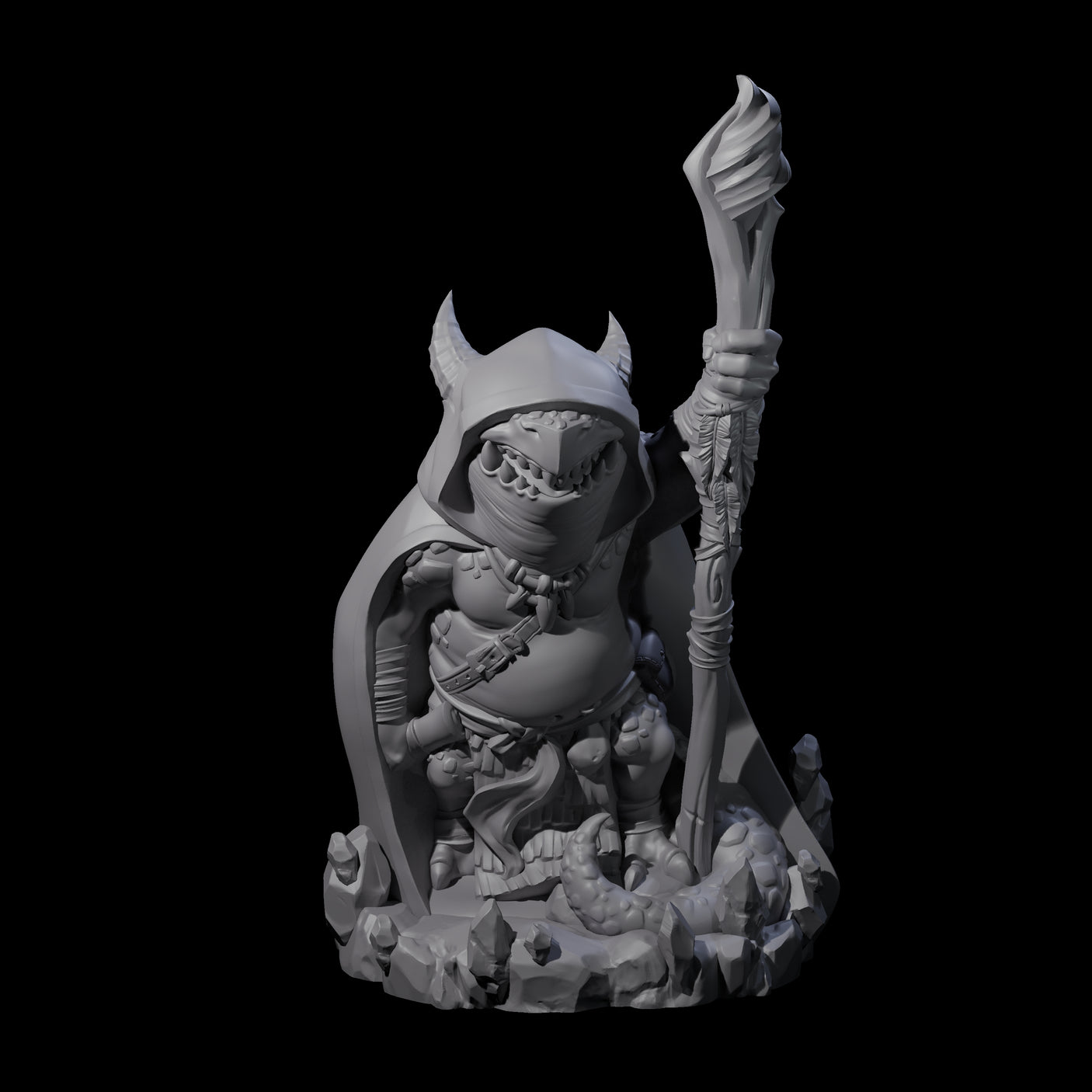Mystical Kobold Mage Miniature for Dungeons and Dragons, Pathfinder or other TTRPGs