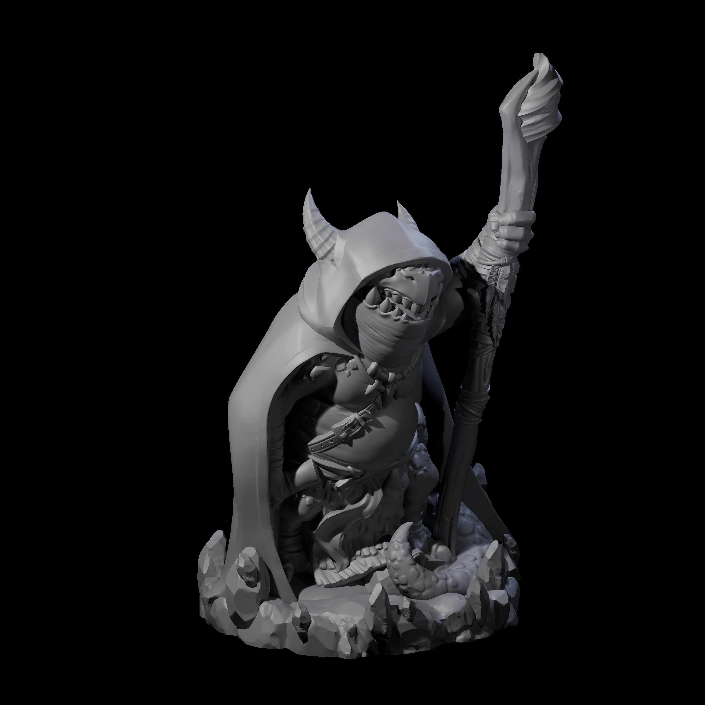 Mystical Kobold Mage Miniature for Dungeons and Dragons, Pathfinder or other TTRPGs