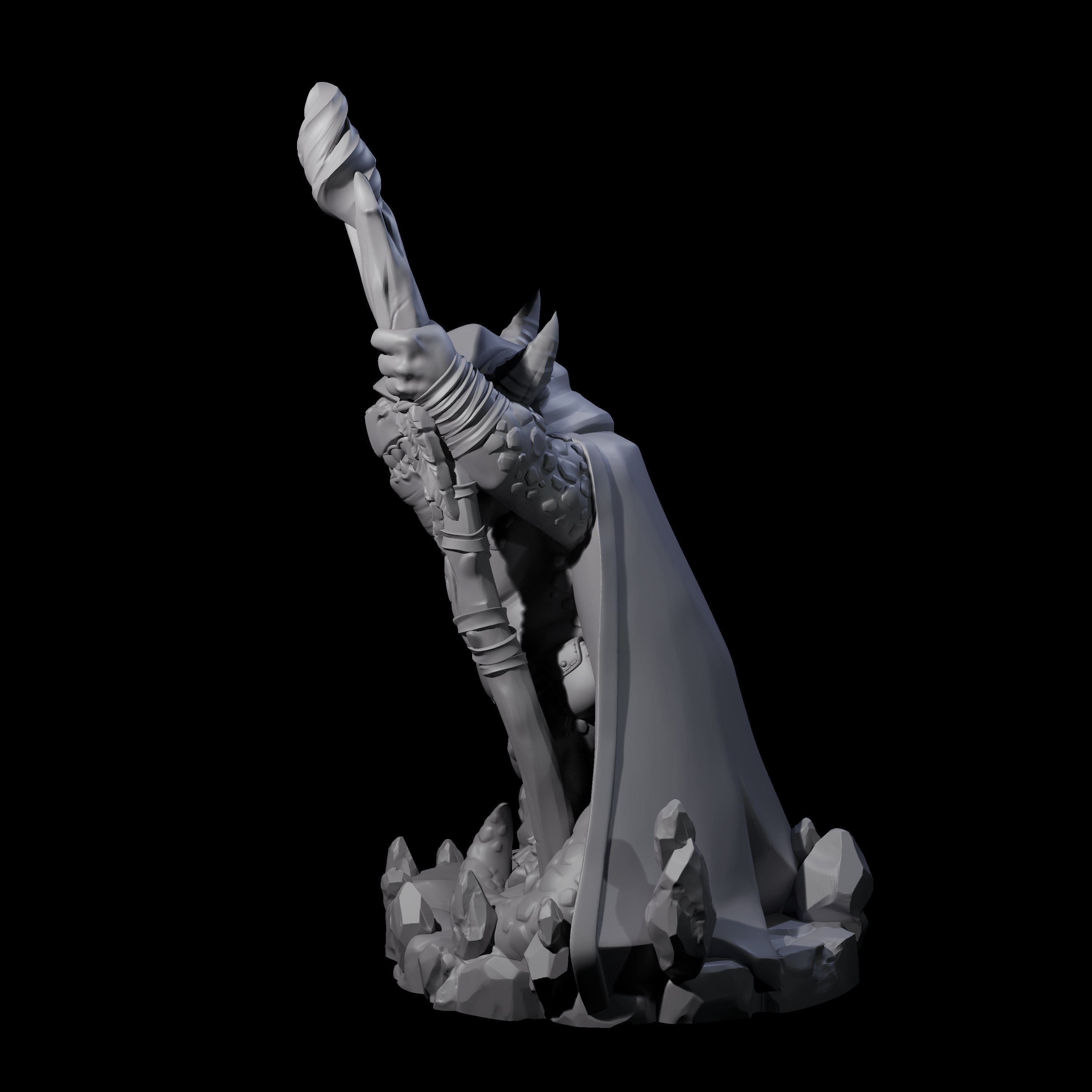 Mystical Kobold Mage Miniature for Dungeons and Dragons, Pathfinder or other TTRPGs