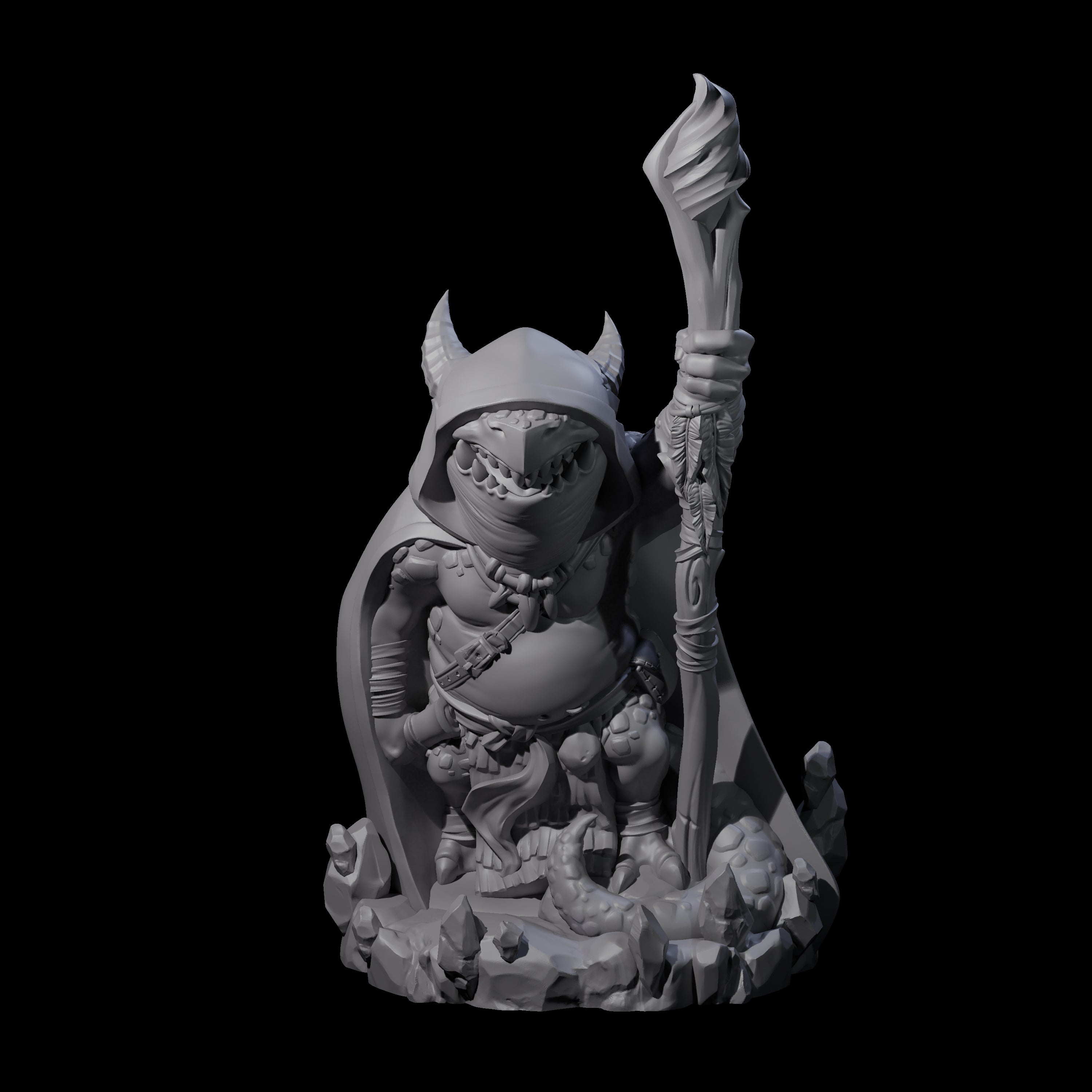 Mystical Kobold Mage Miniature for Dungeons and Dragons, Pathfinder or other TTRPGs