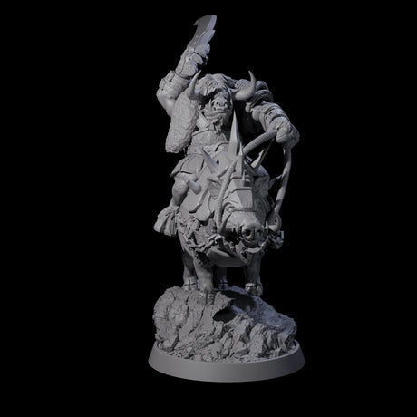Mythical Minotaur on War Pig A Miniature for Dungeons and Dragons, Pathfinder or other TTRPGs