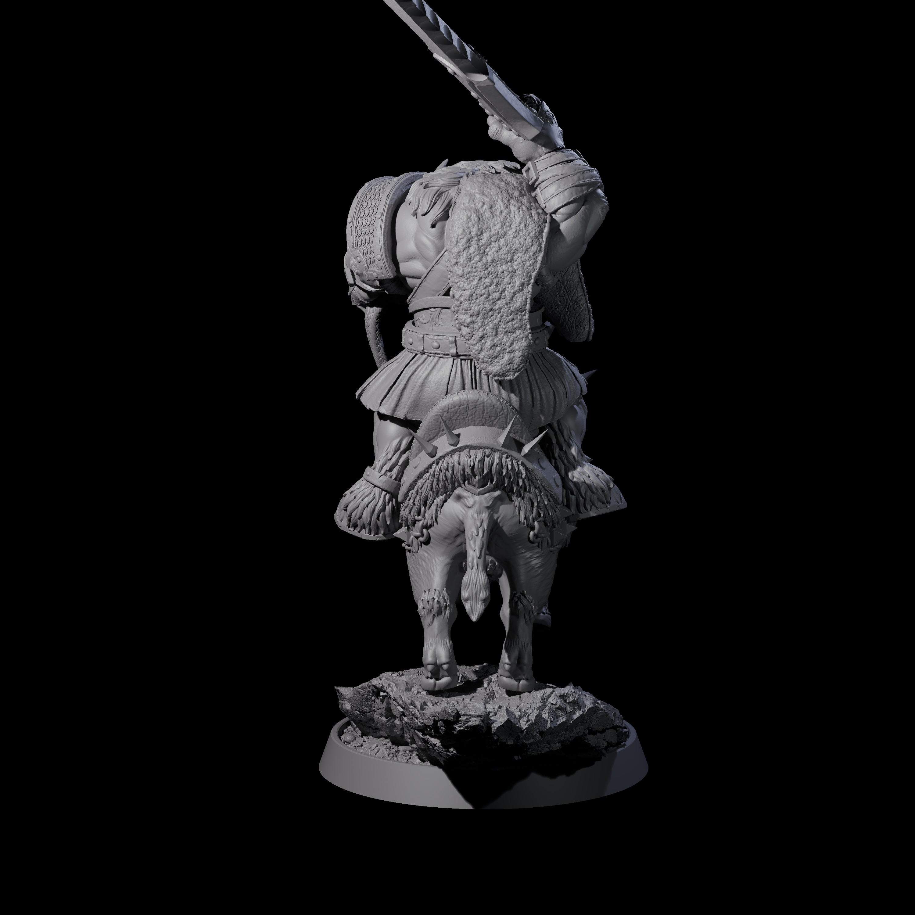 Mythical Minotaur on War Pig A Miniature for Dungeons and Dragons, Pathfinder or other TTRPGs