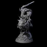 Mythical Minotaur on War Pig A Miniature for Dungeons and Dragons, Pathfinder or other TTRPGs