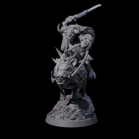 Mythical Minotaur on War Pig A Miniature for Dungeons and Dragons, Pathfinder or other TTRPGs