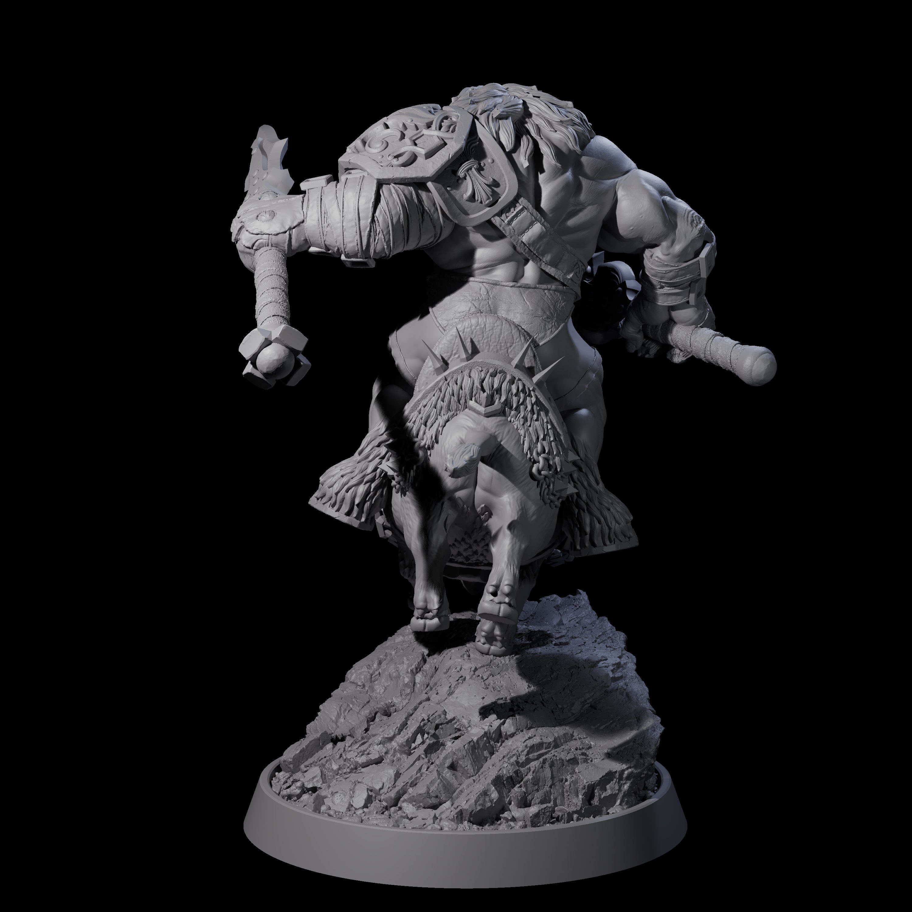Mythical Minotaur on War Pig B Miniature for Dungeons and Dragons, Pathfinder or other TTRPGs