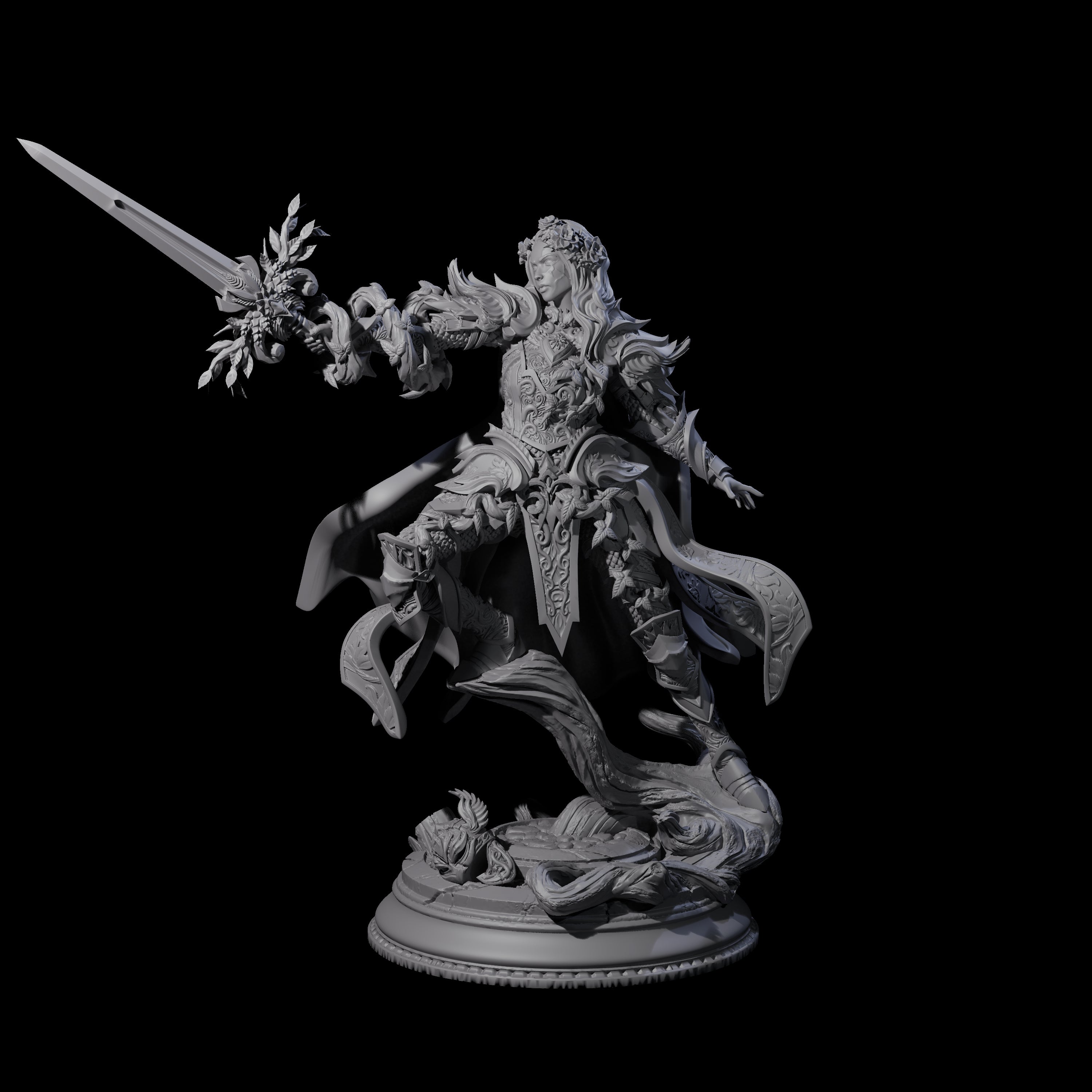 Nature Knight Miniature for Dungeons and Dragons, Pathfinder or other TTRPGs