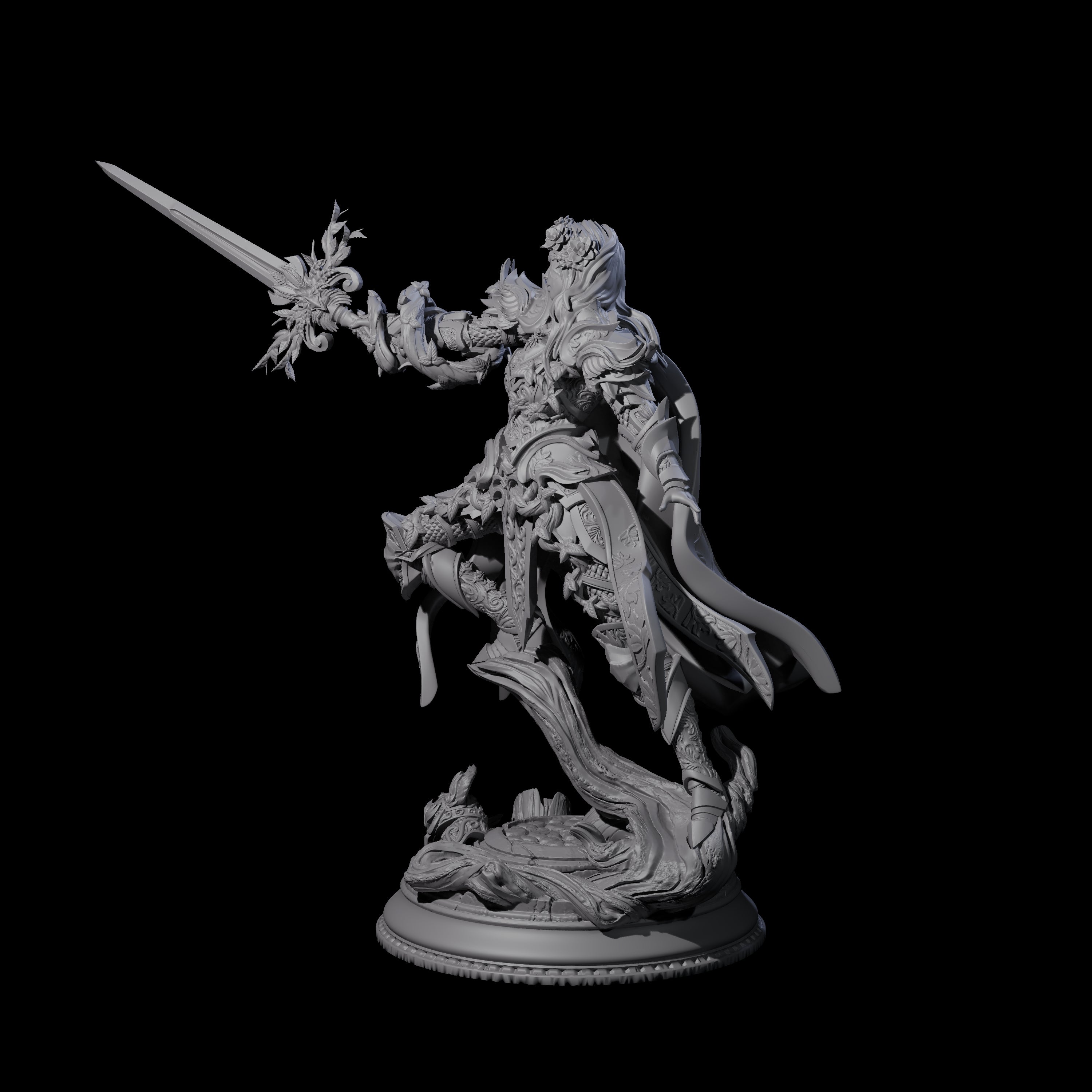 Nature Knight Miniature for Dungeons and Dragons, Pathfinder or other TTRPGs