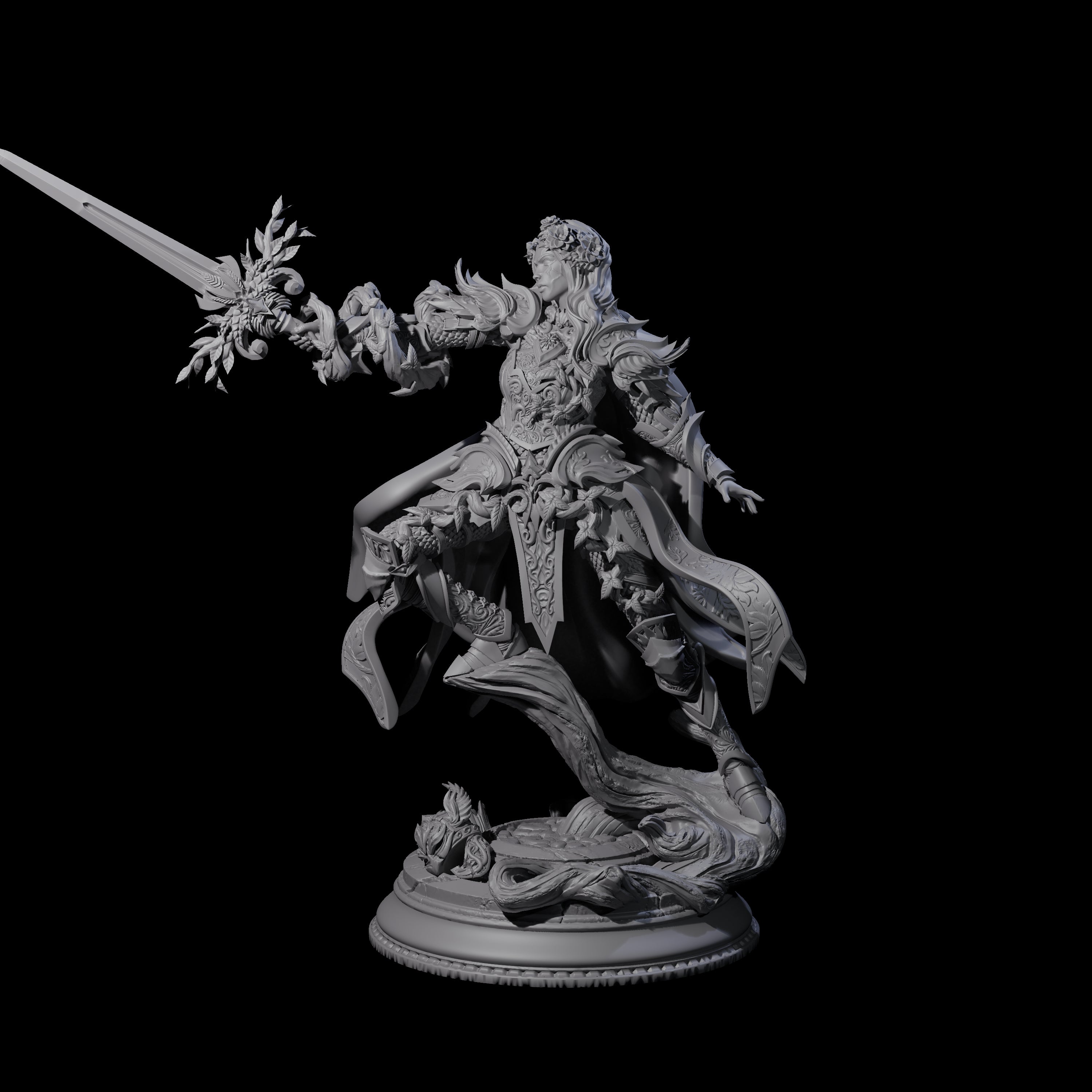 Nature Knight Miniature for Dungeons and Dragons, Pathfinder or other TTRPGs