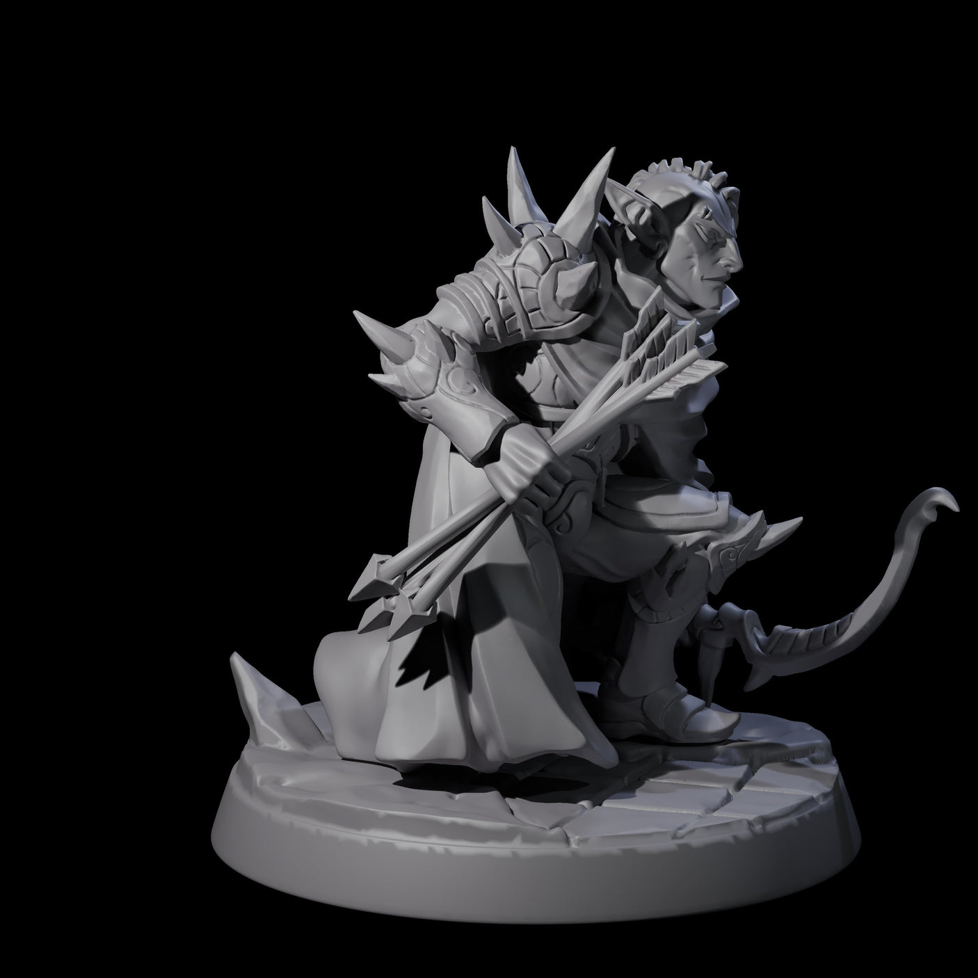 Nefarious Drow Assassin A Miniature for Dungeons and Dragons, Pathfinder or other TTRPGs