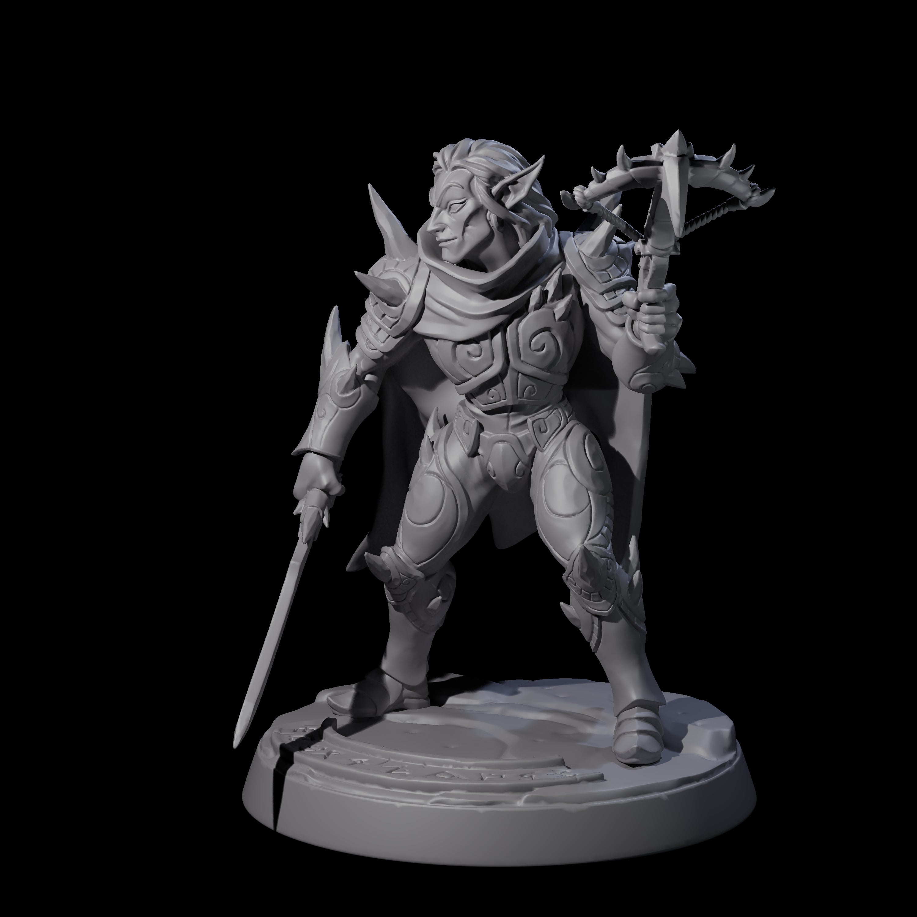 Nefarious Drow Assassin C Miniature for Dungeons and Dragons, Pathfinder or other TTRPGs