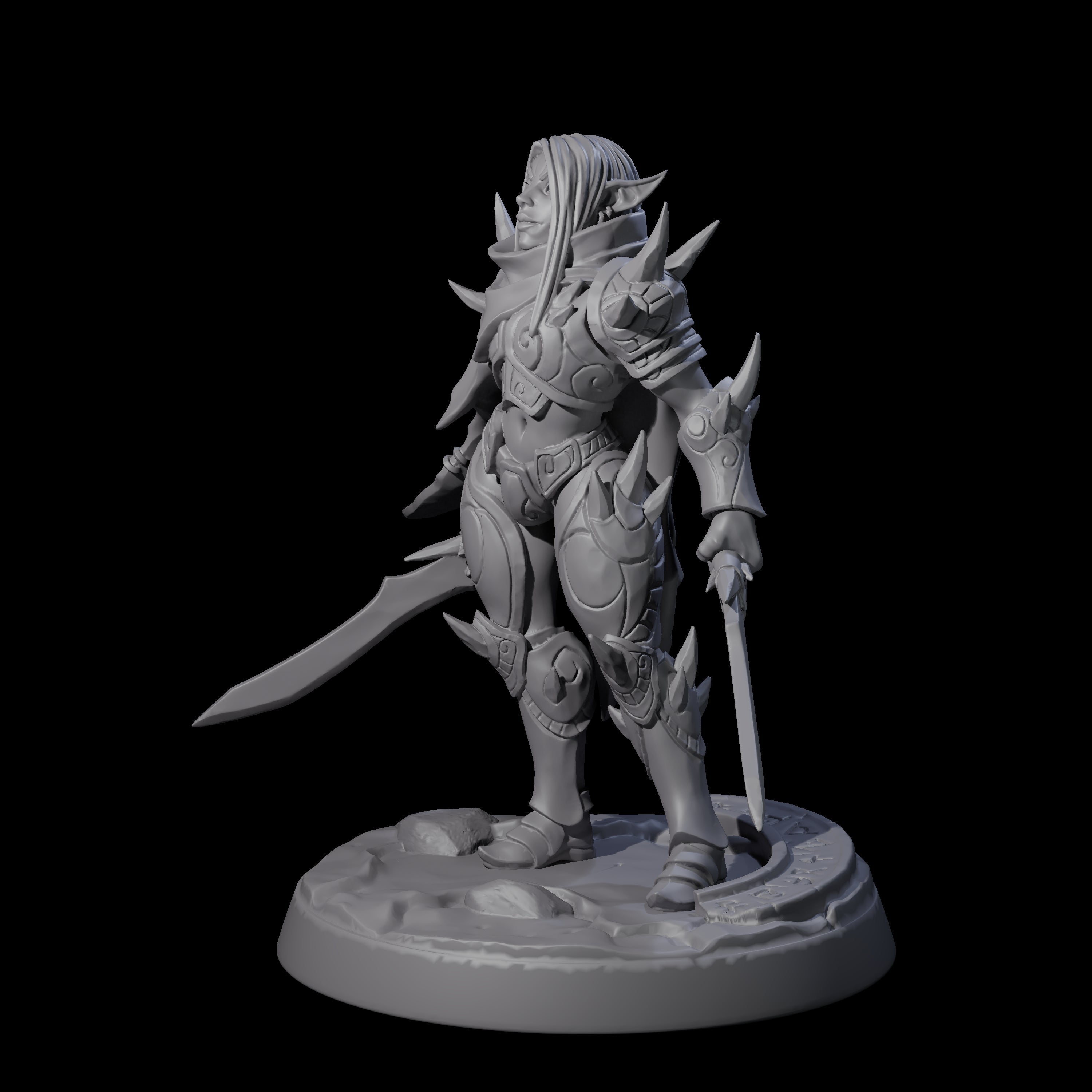 Nefarious Drow Assassin D Miniature for Dungeons and Dragons, Pathfinder or other TTRPGs