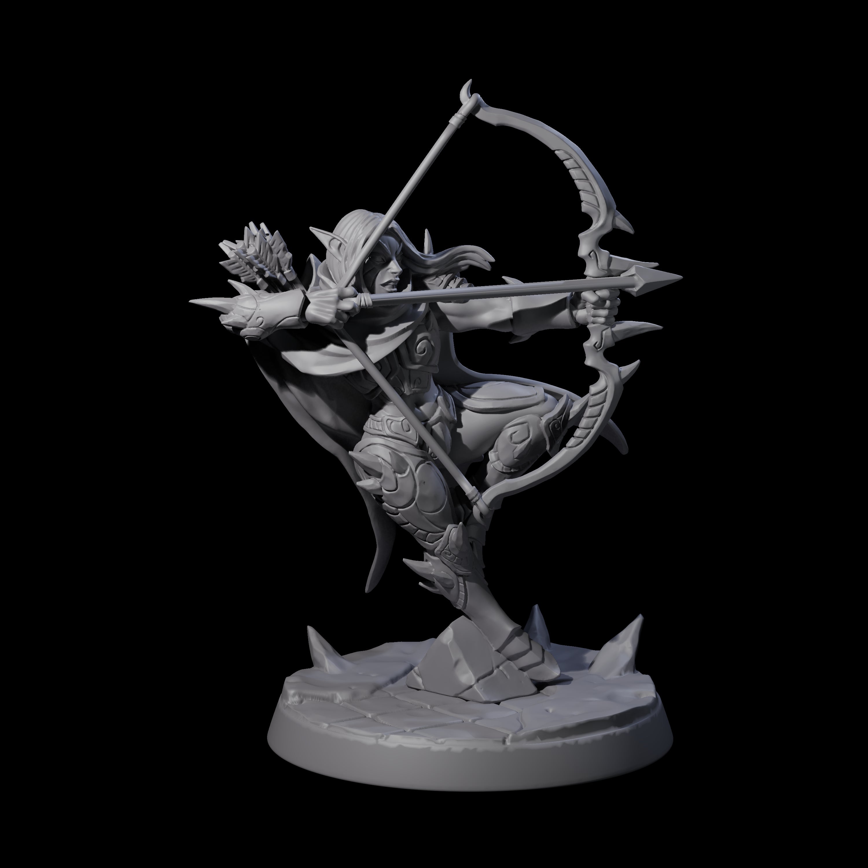 Nefarious Drow Assassin E Miniature for Dungeons and Dragons, Pathfinder or other TTRPGs