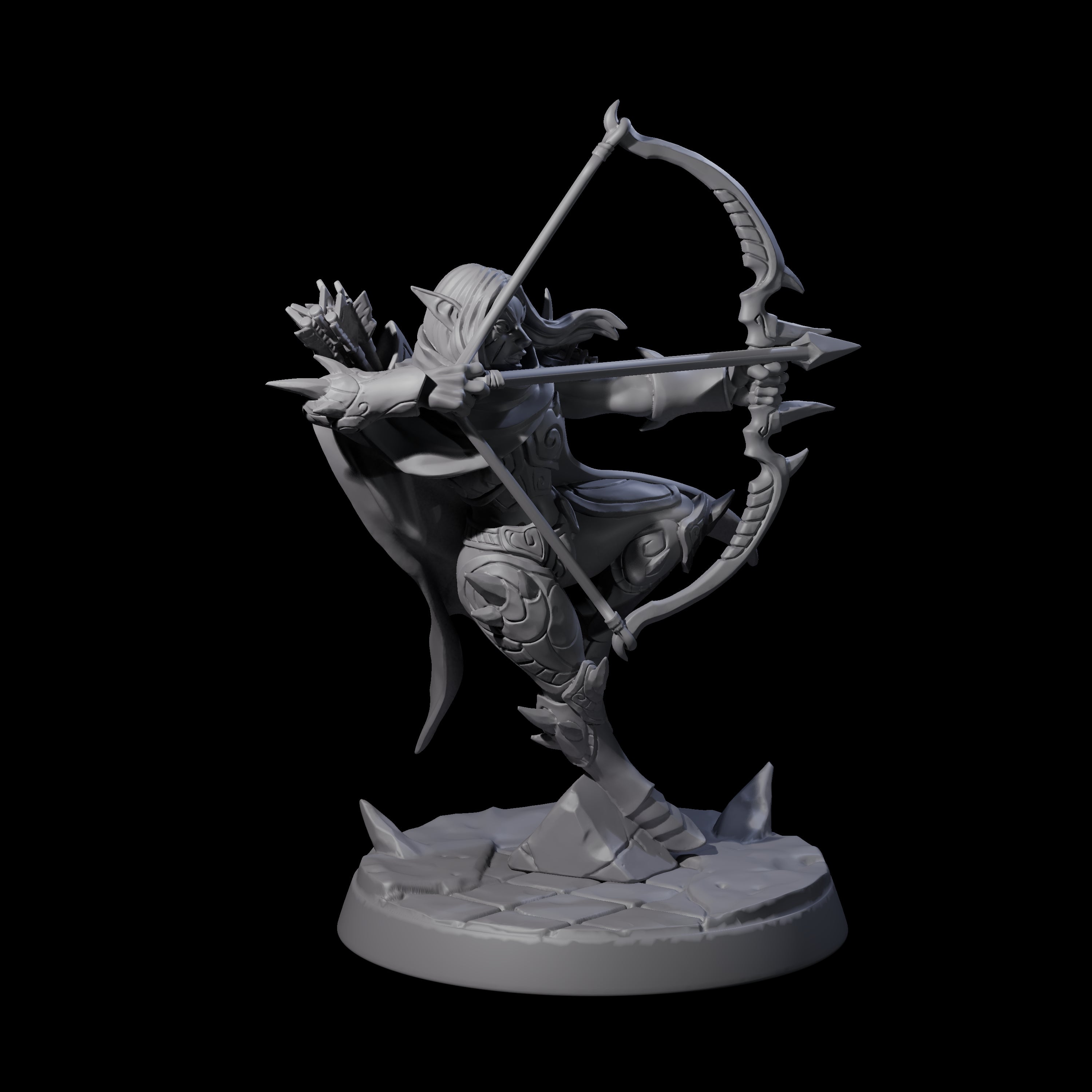 Nefarious Drow Assassin E Miniature for Dungeons and Dragons, Pathfinder or other TTRPGs